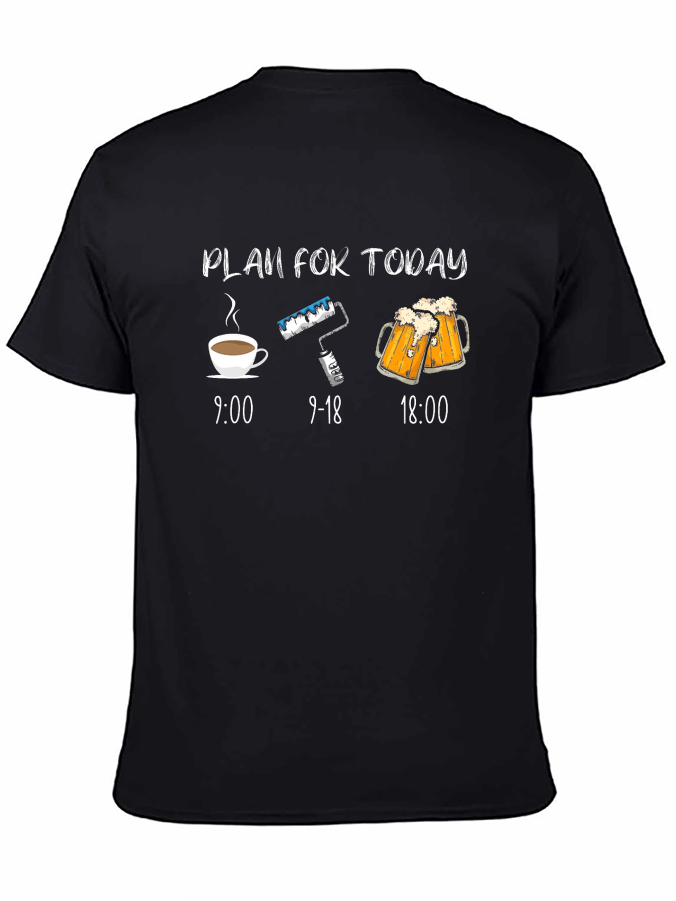 Black Plan For Today Graphic T-Shirt view 4