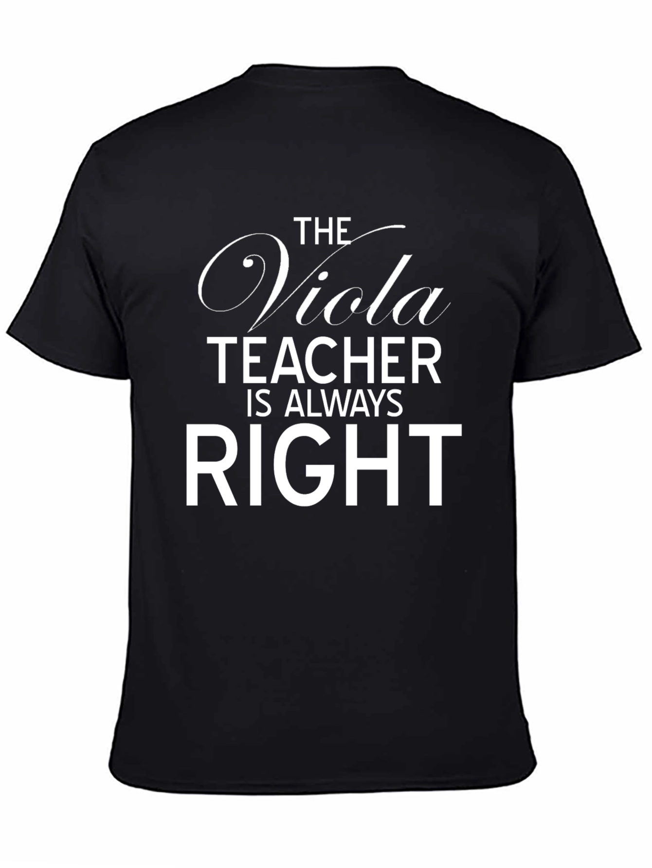 Black Viola Teacher is Always Right T-Shirt view 4