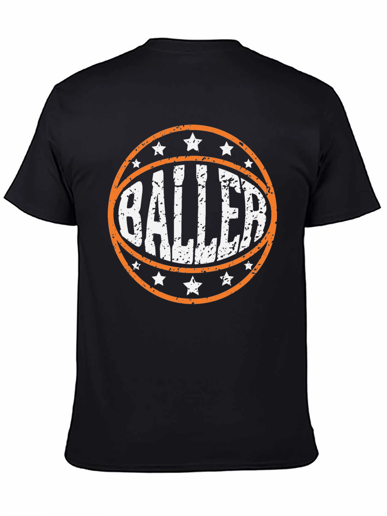 Black Baller Graphic Tee - Basketball Player T-Shirt view 4