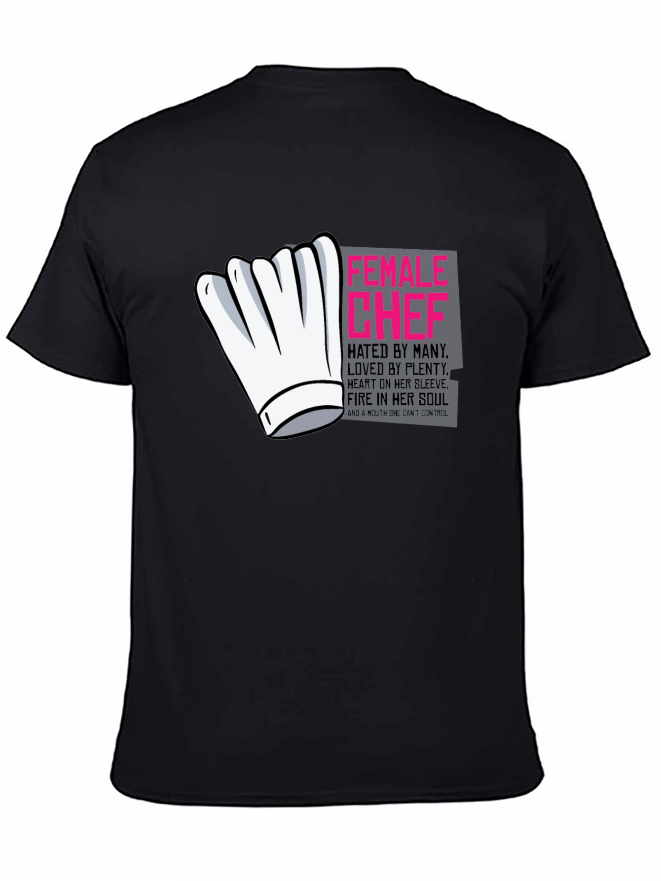 Black Female Chef Graphic T-Shirt view 4