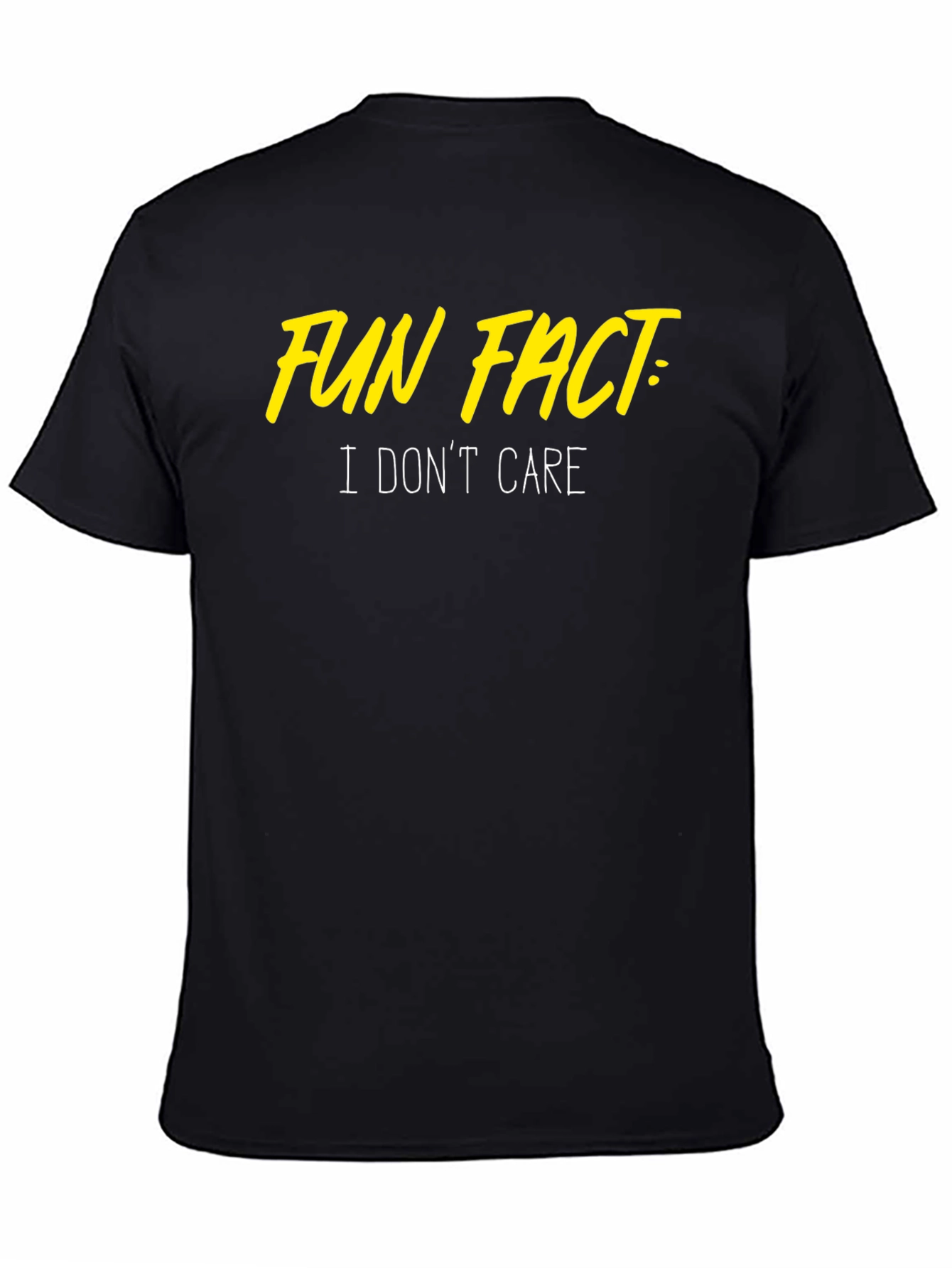 Black Fun Fact: I Don't Care T-Shirt view 4