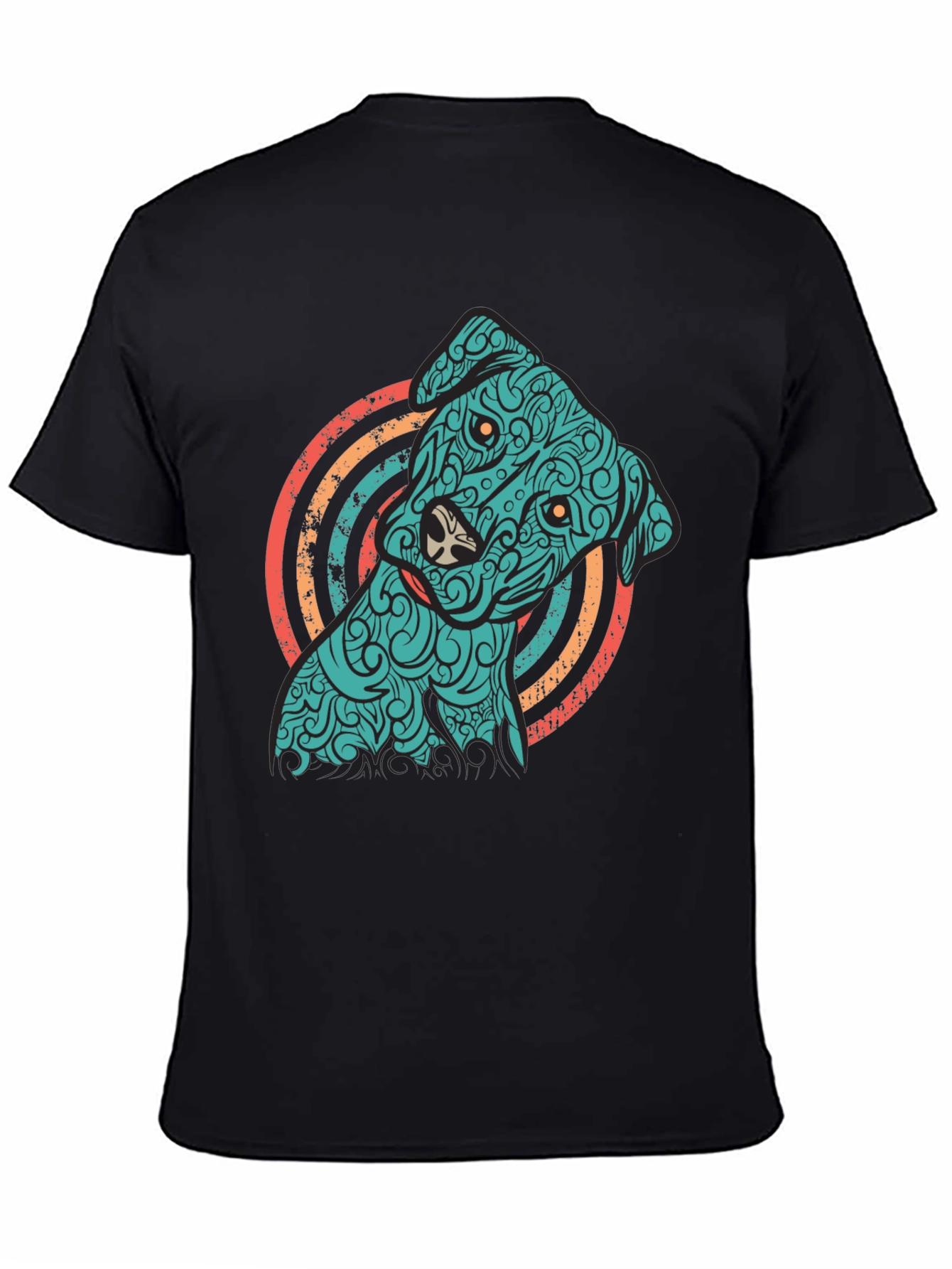 Black Dog Graphic Tee - Men's Short Sleeve Crew Neck Shirt view 4