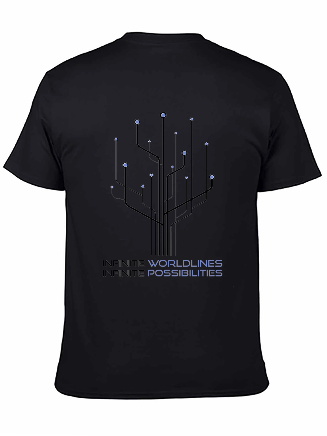 Black Infinite Worldlines T-Shirt view 4