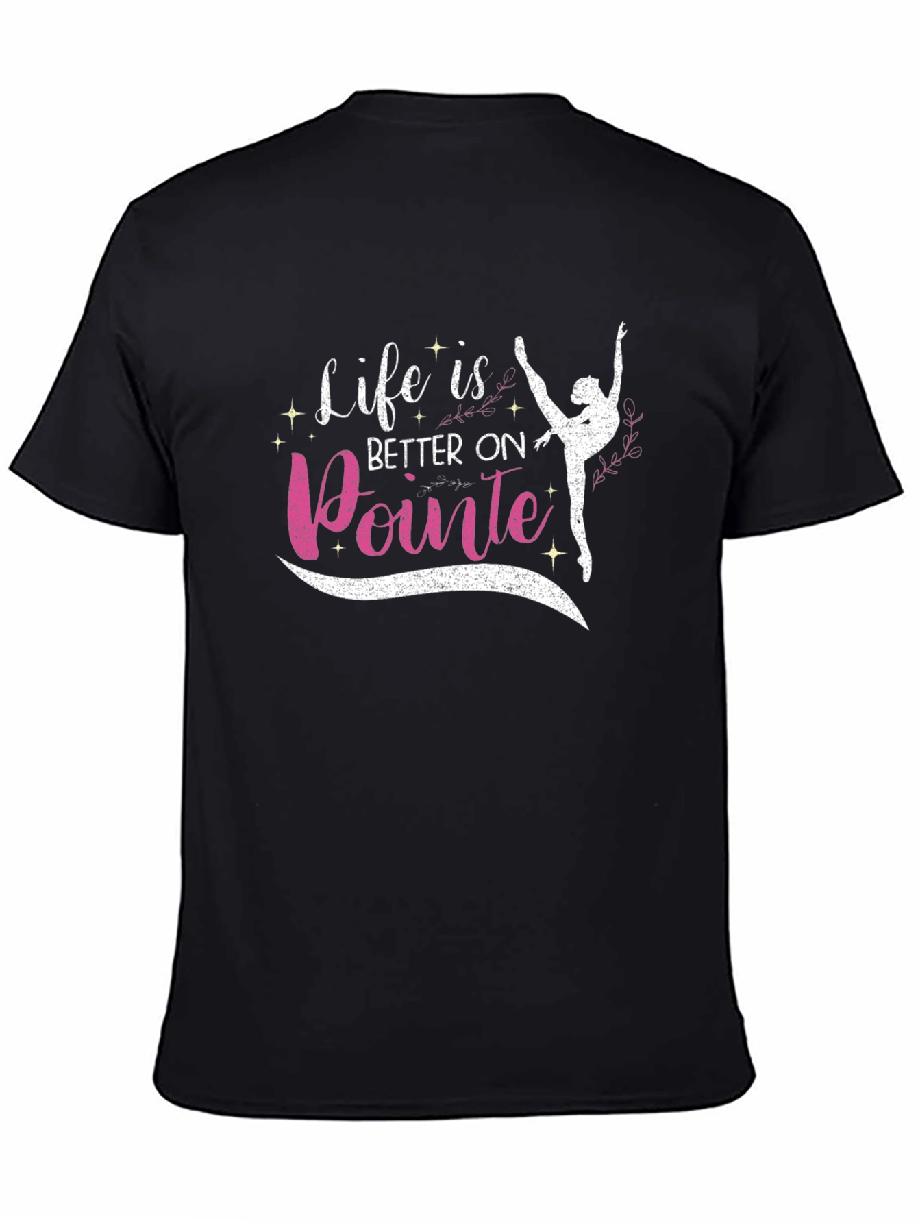 Black Ballet Pointe T-Shirt - Life is Better view 4