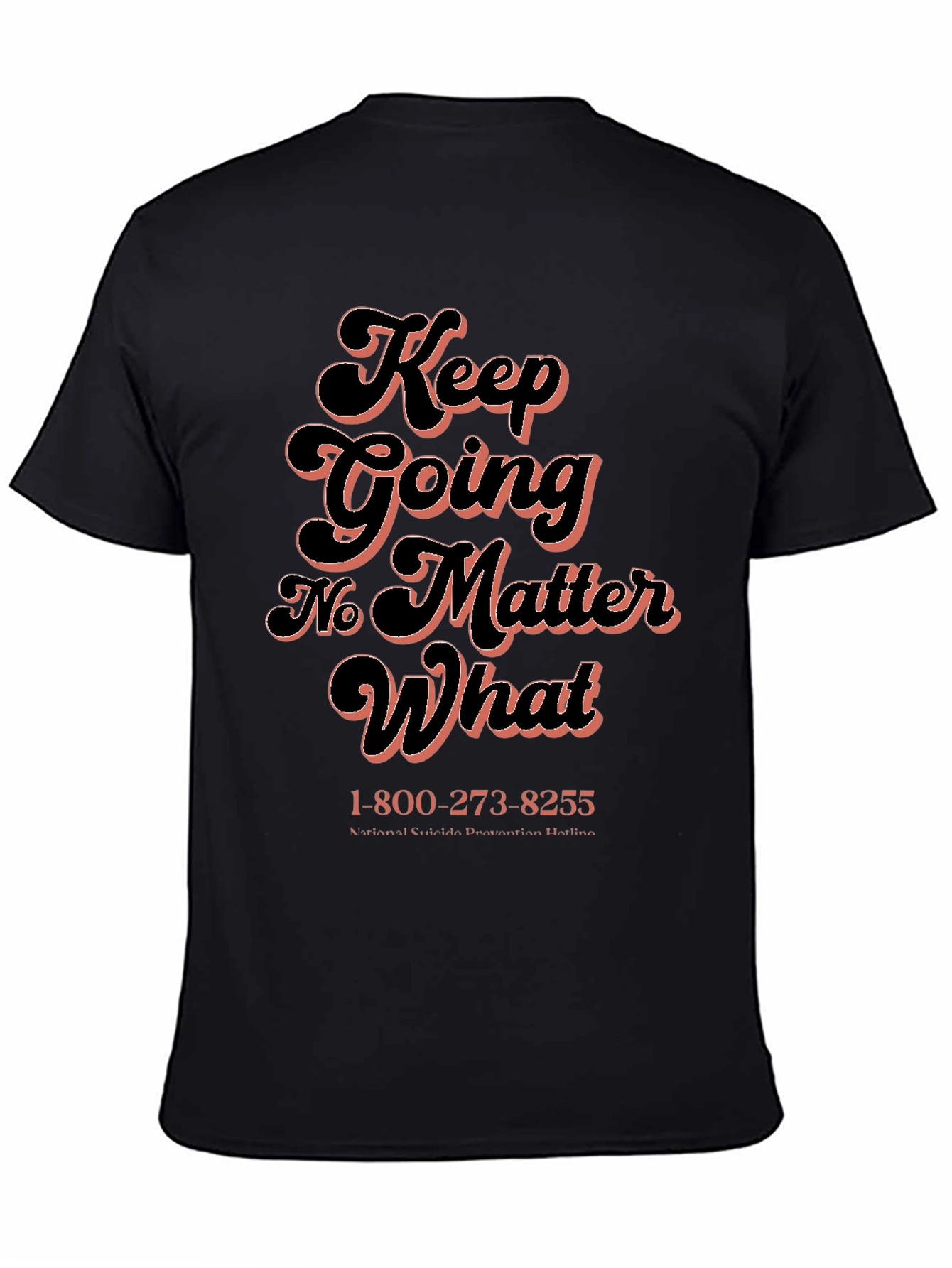 Black Keep Going Graphic T-Shirt view 4