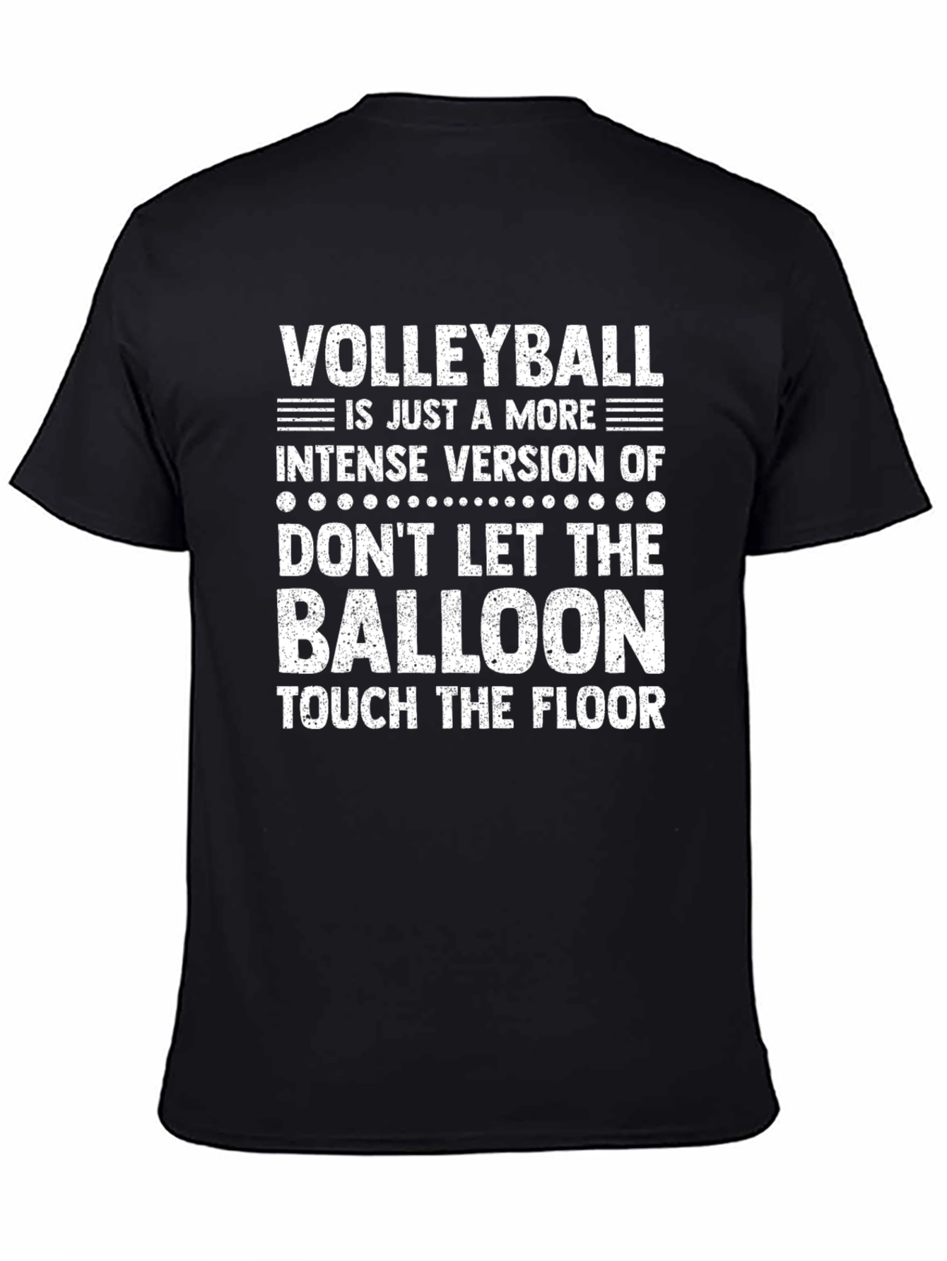 Black Volleyball Intense Version T-Shirt view 4