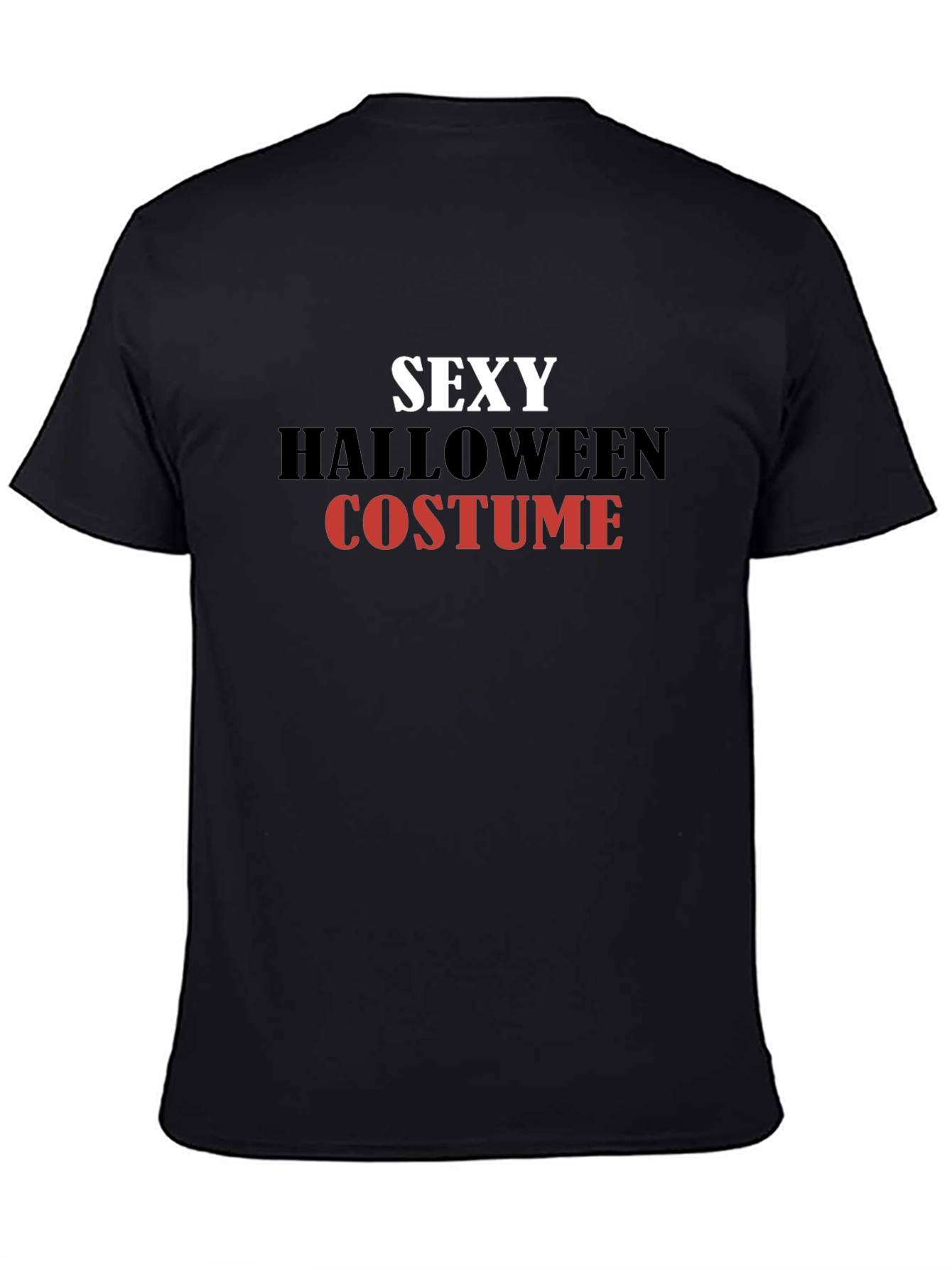Black Sexy Halloween Costume Graphic T-Shirt view 4