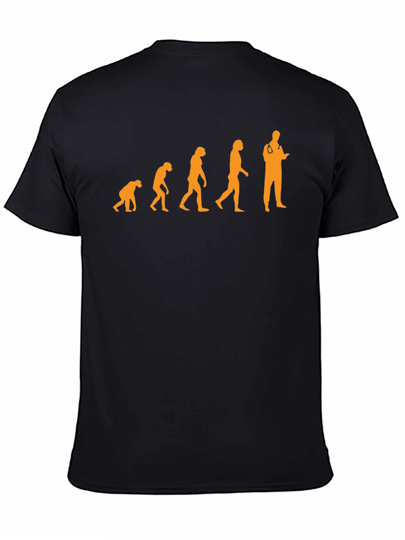 Black Evolution of Doctor T-Shirt - Black Cotton Tee view 4