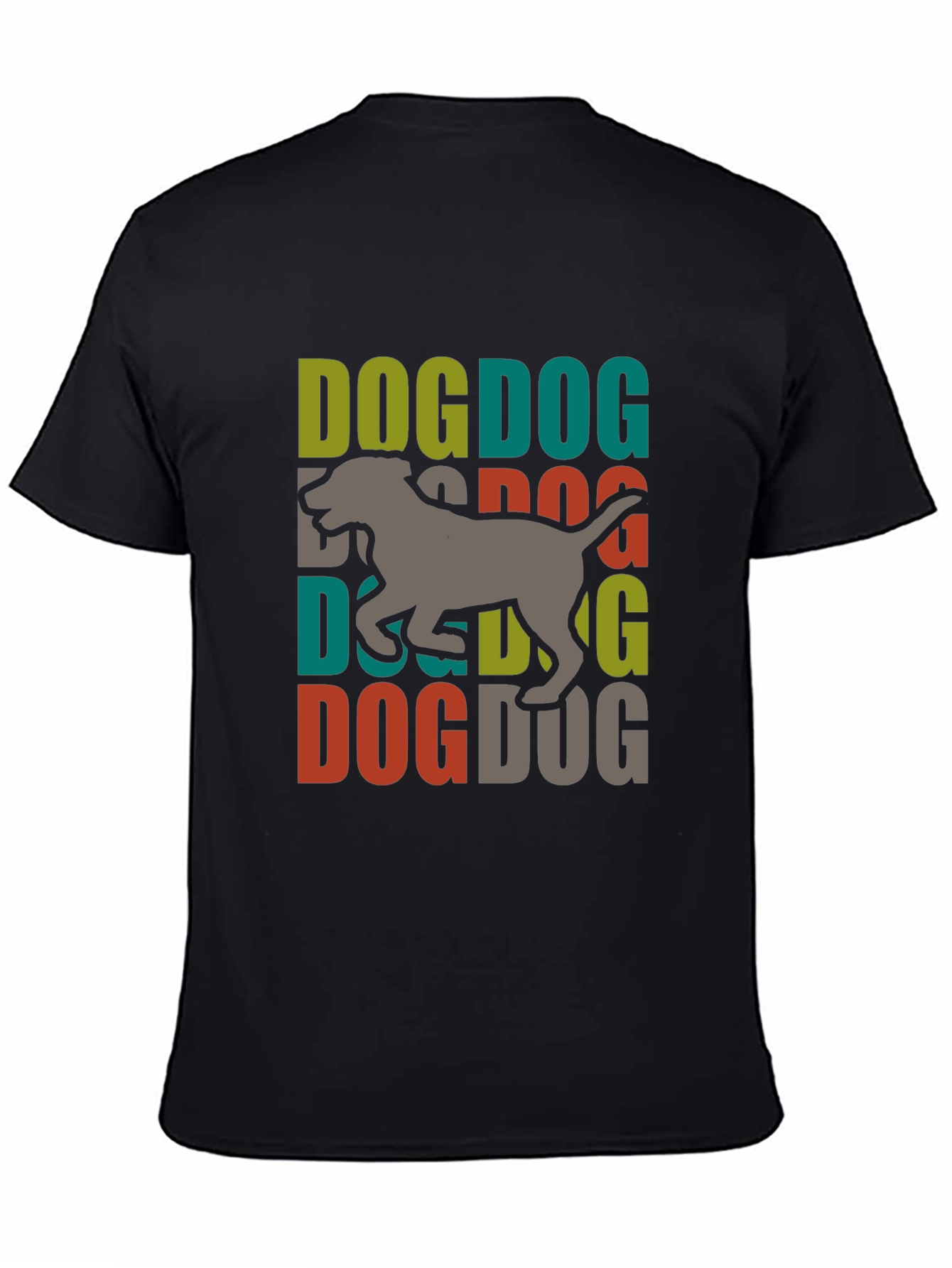 Black Dog Graphic Print Tee - Trendy Dog Lover T-Shirt view 4