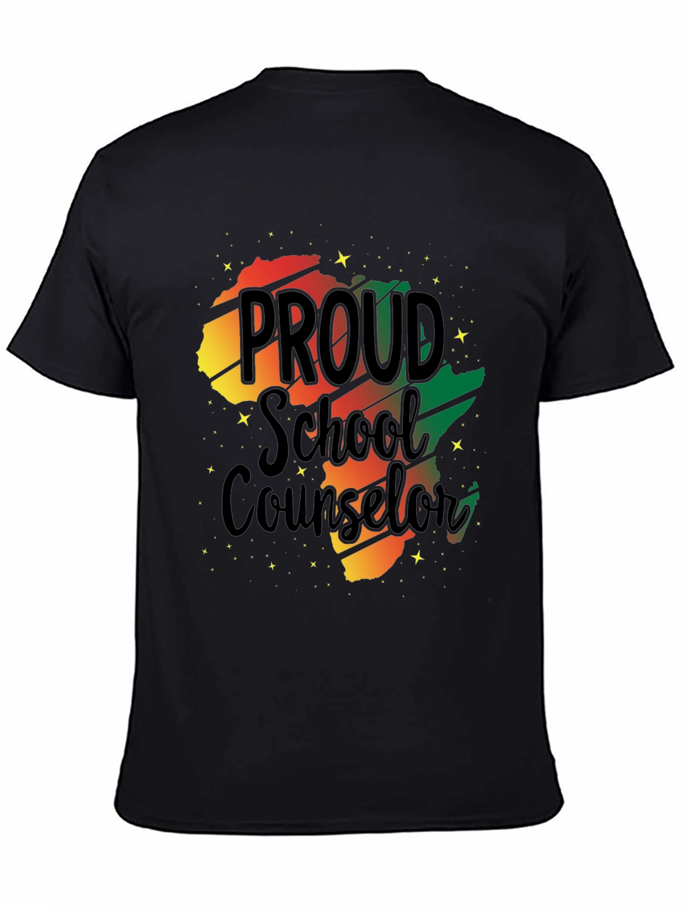 Proud School Counselor Black Pride T-Shirt - 4