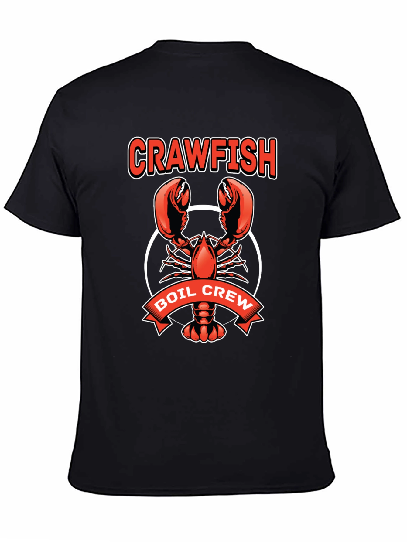 Black Crawfish Boil Crew Graphic T-Shirt - Black view 4