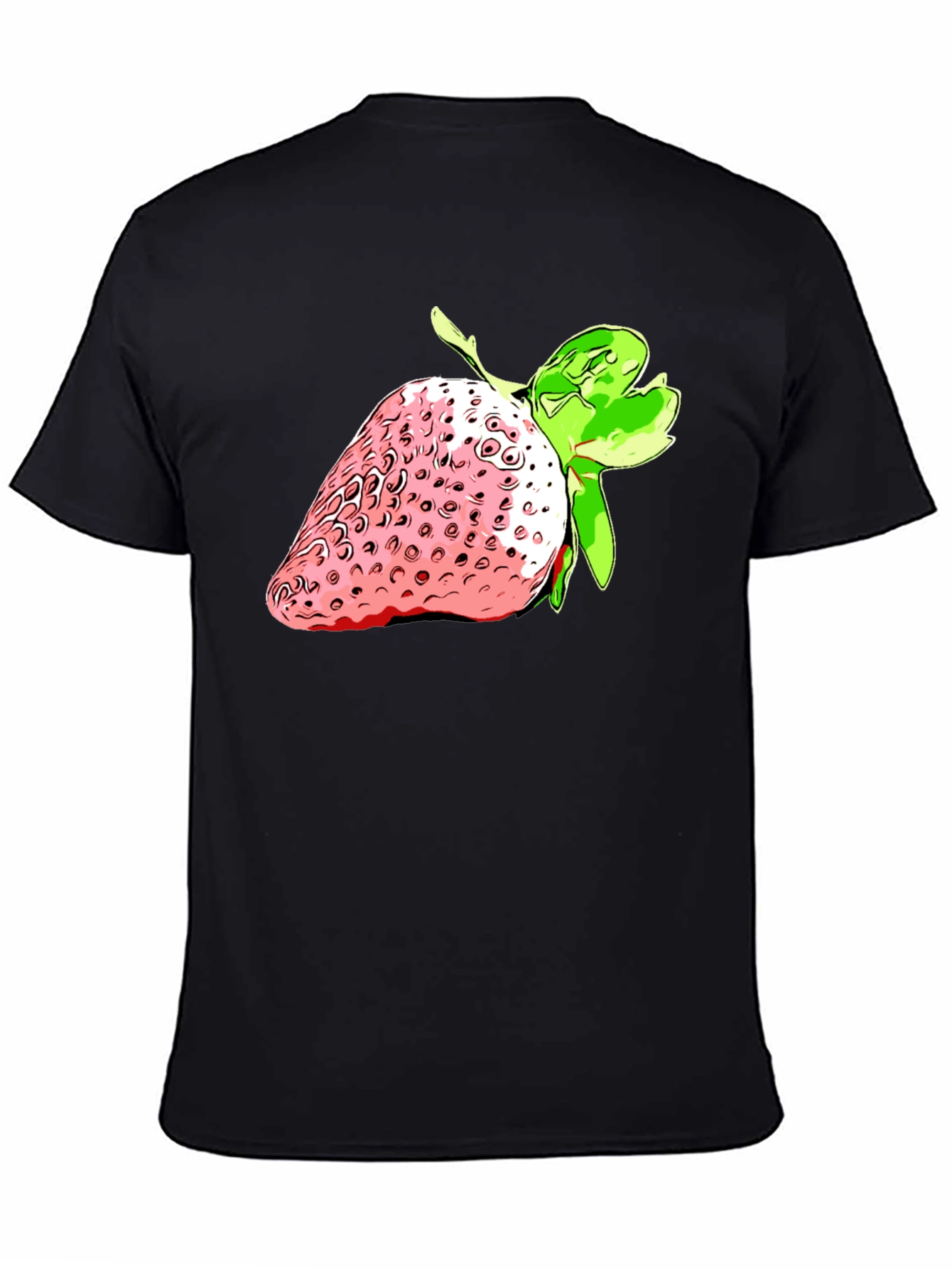 Black Strawberry Graphic Black T-Shirt - Fresh Style view 4