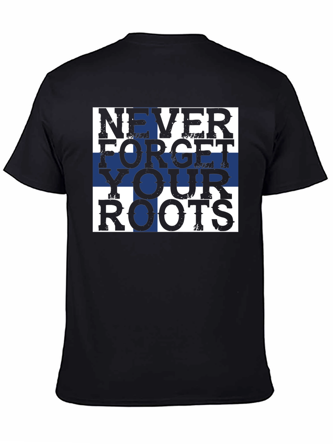 Never Forget Your Roots T-Shirt - Finland Flag Design - 4