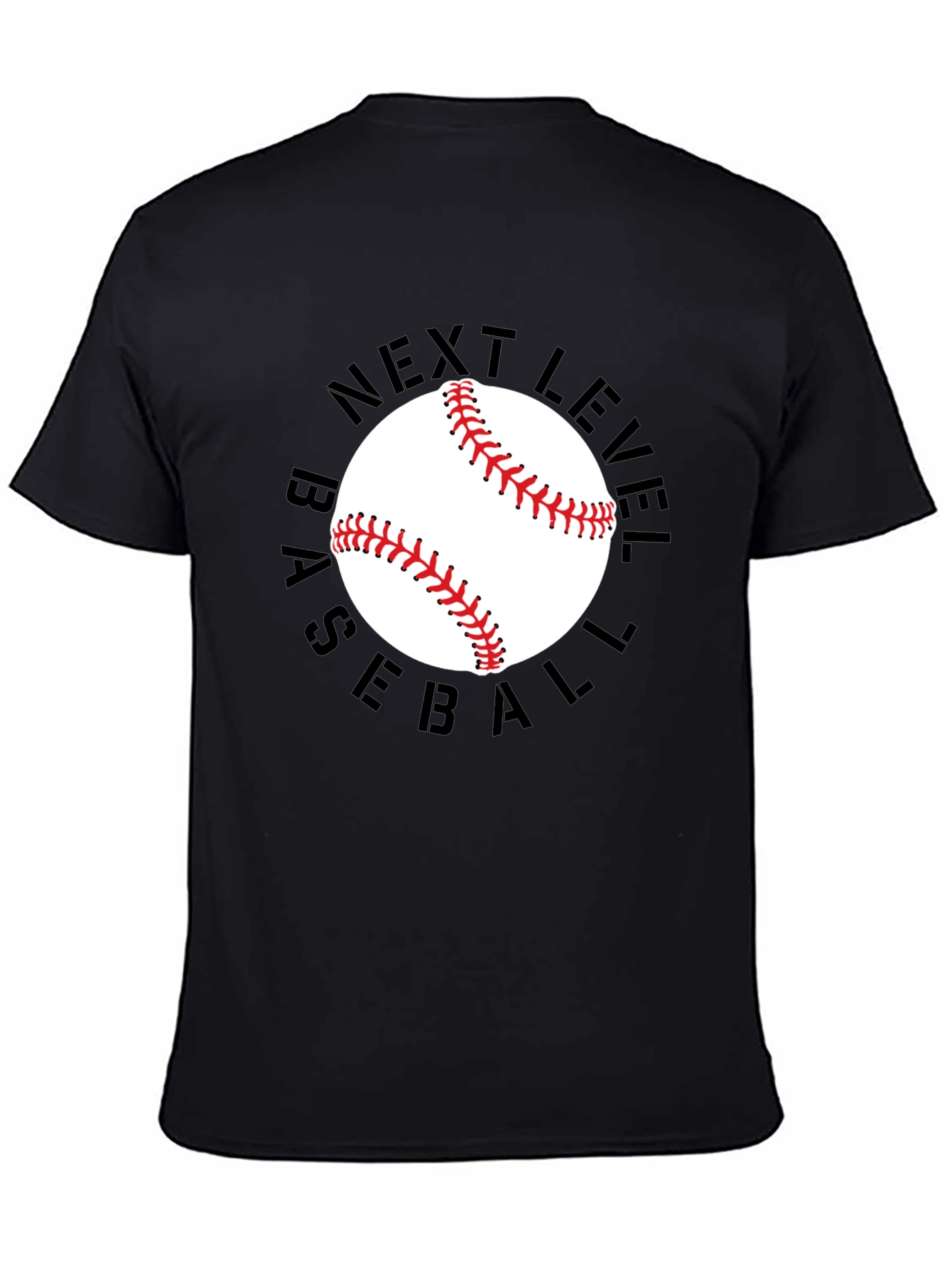 Black Next Level Baseball Graphic Tee view 4