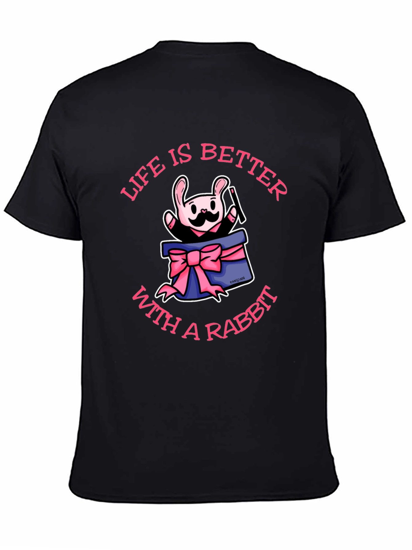 Black Life Is Better With A Rabbit T-Shirt view 4