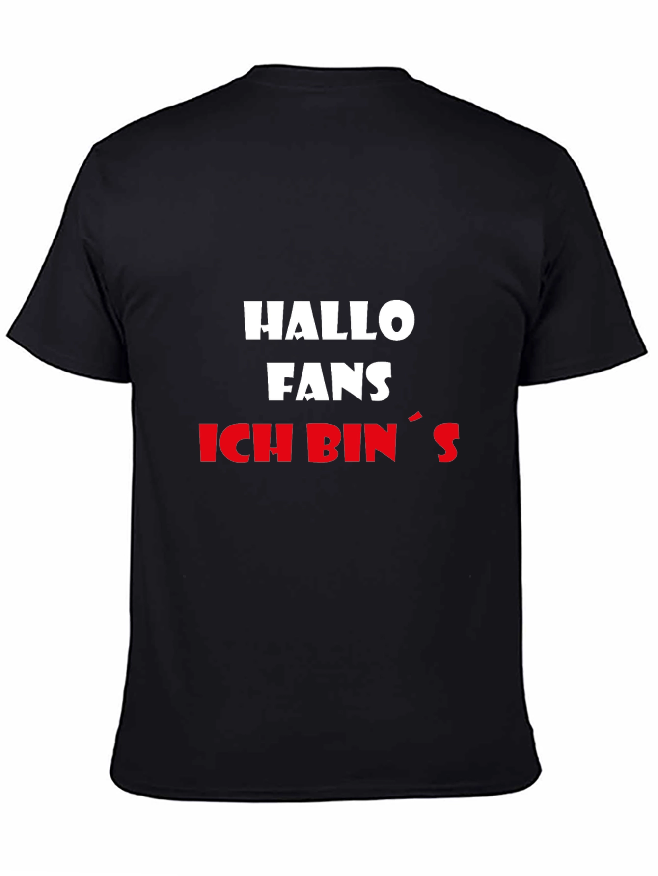 Black Hallo Fans T-Shirt - Men's Black Graphic Tee view 4