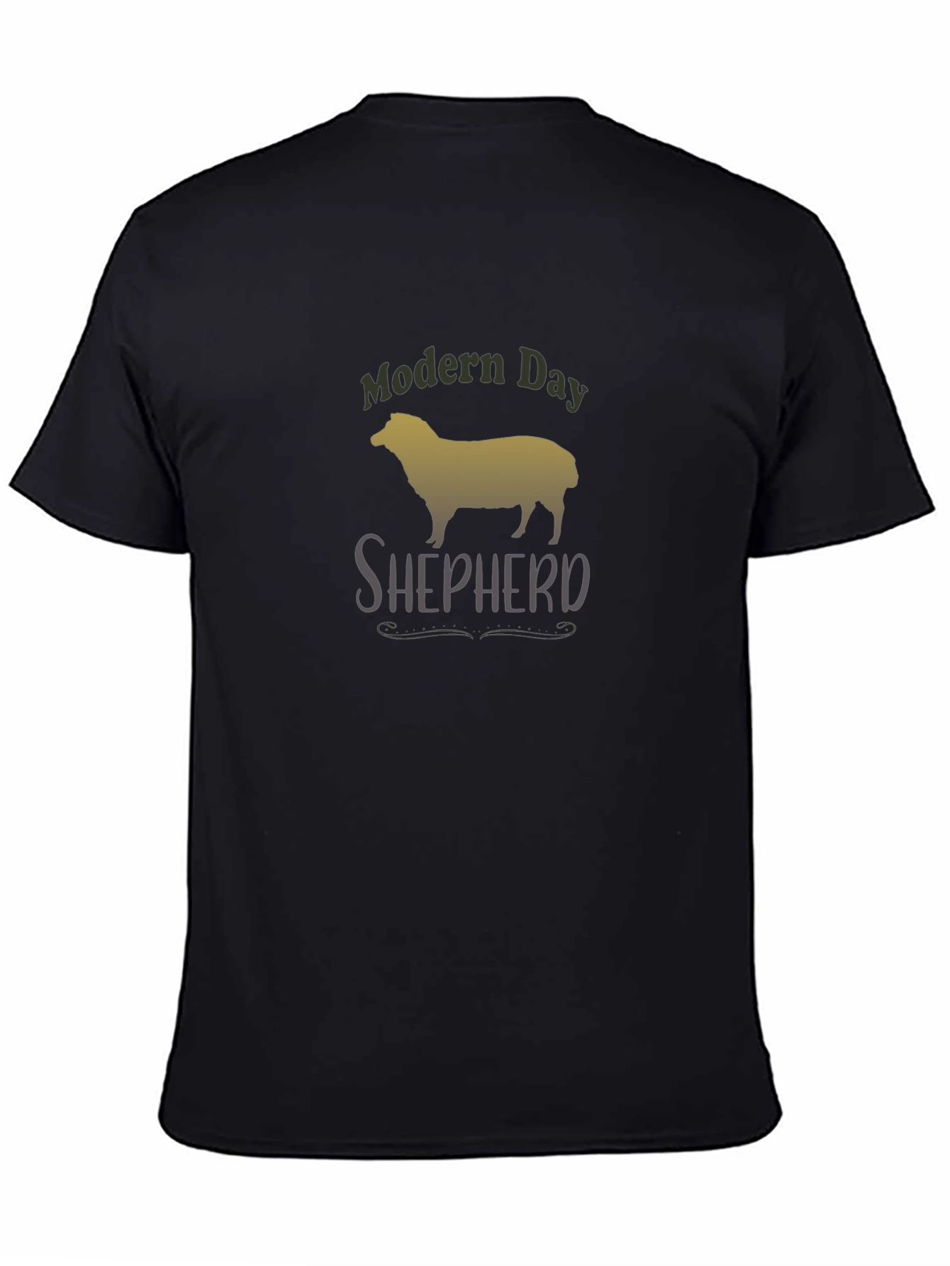 Black Modern Day Shepherd Graphic T-Shirt view 4