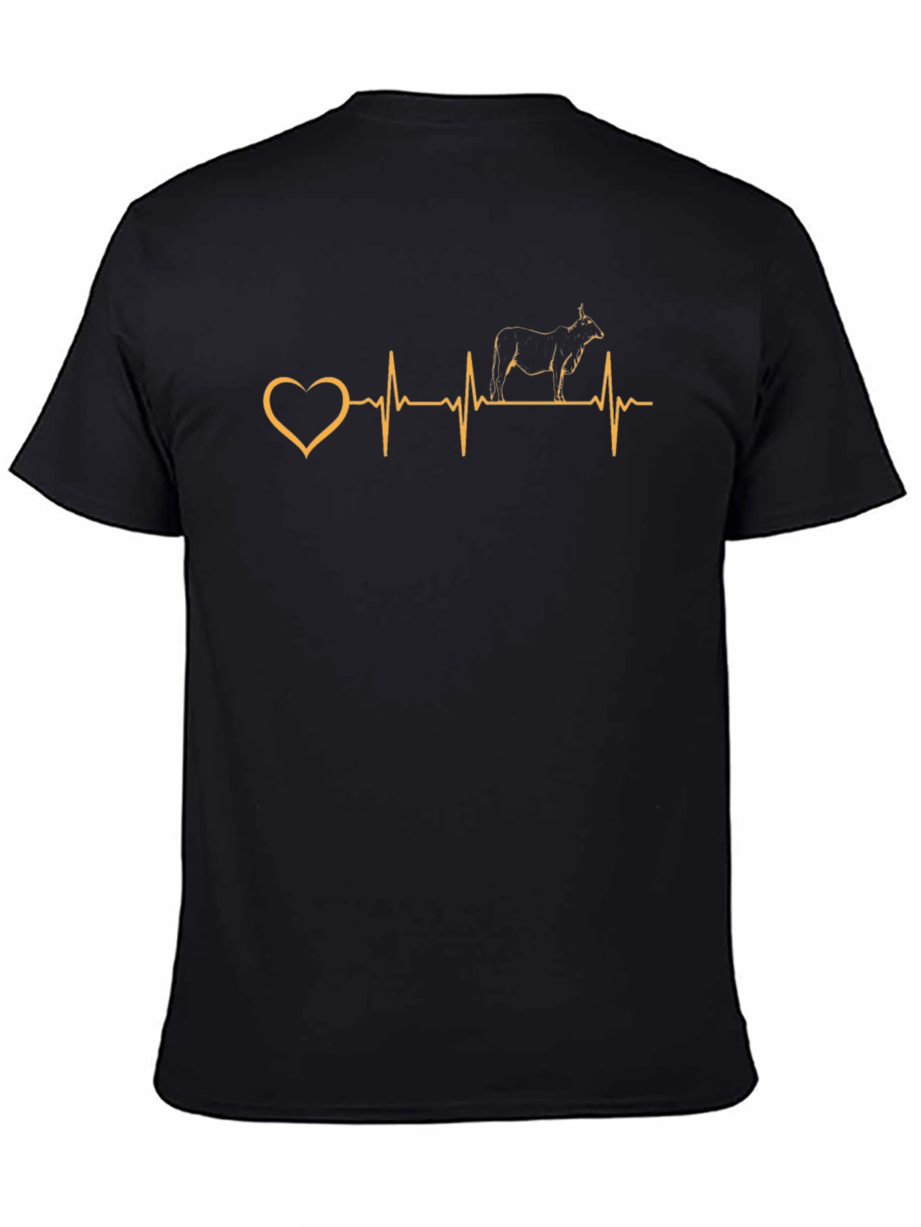 Black Ox Heartbeat Graphic Tee - Black Cotton Casual Shirt view 4