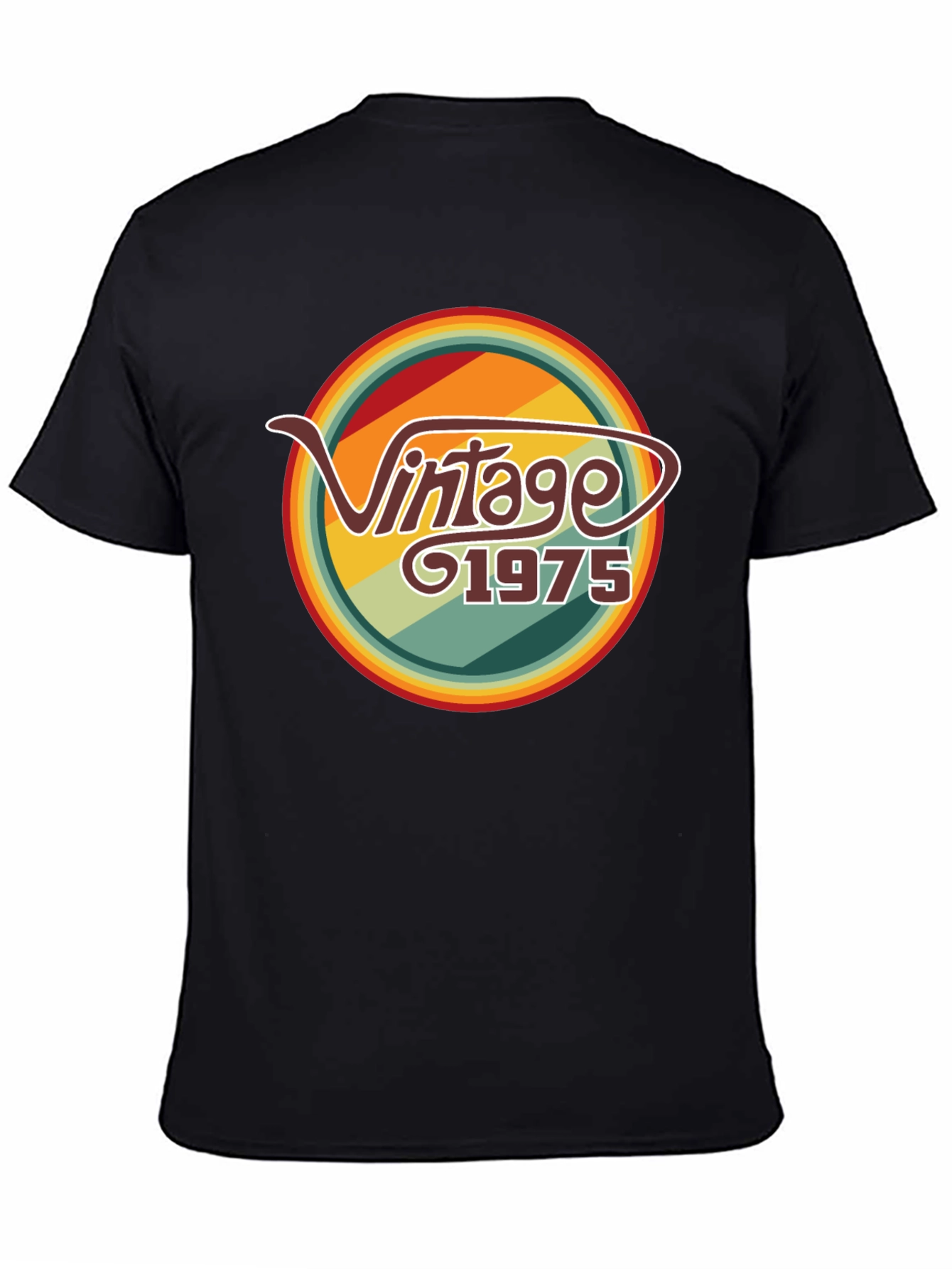Black Vintage 1975 Graphic T-Shirt - Retro Style view 4