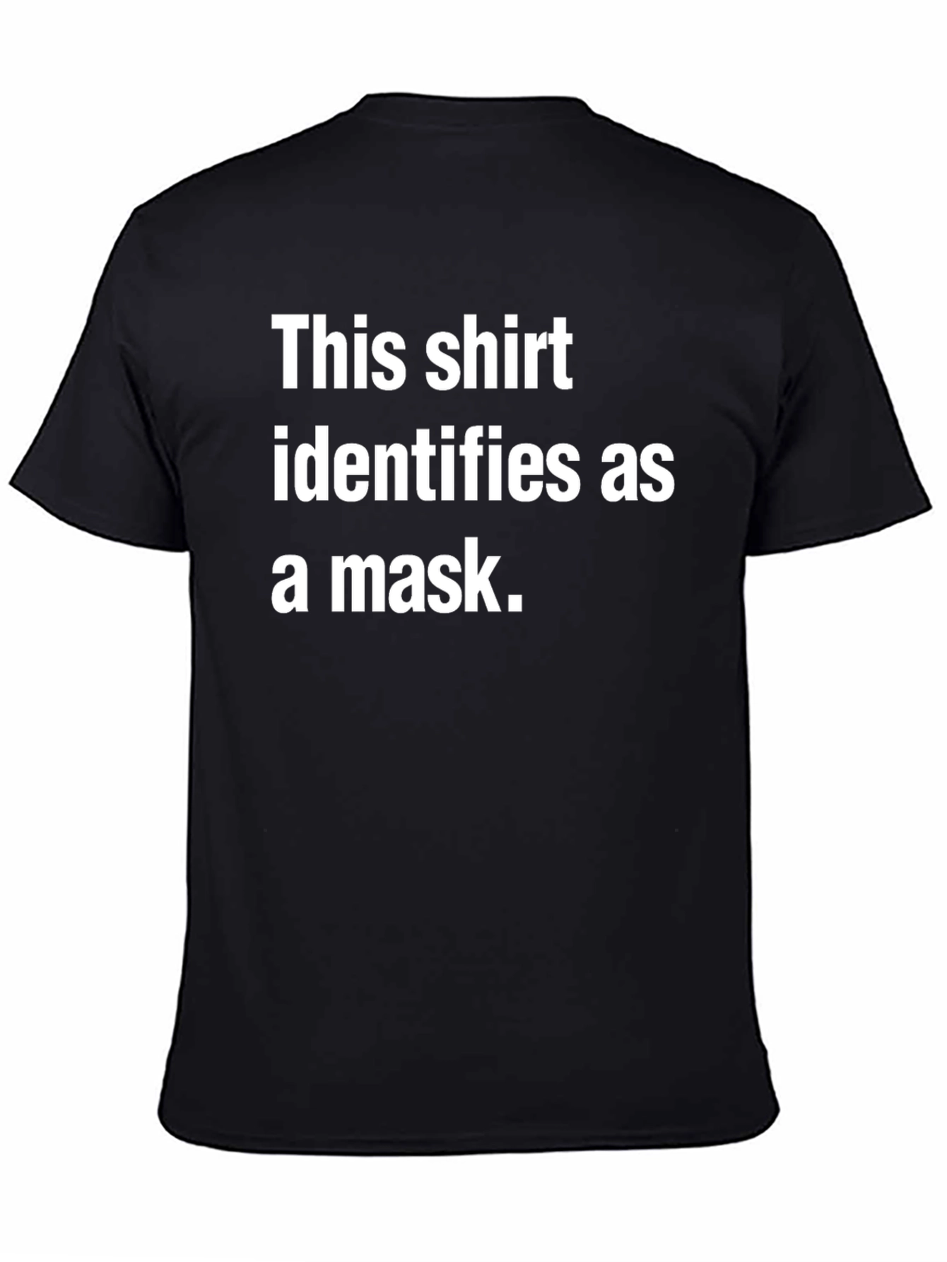 Black Funny Mask T-Shirt - Statement Tee view 4