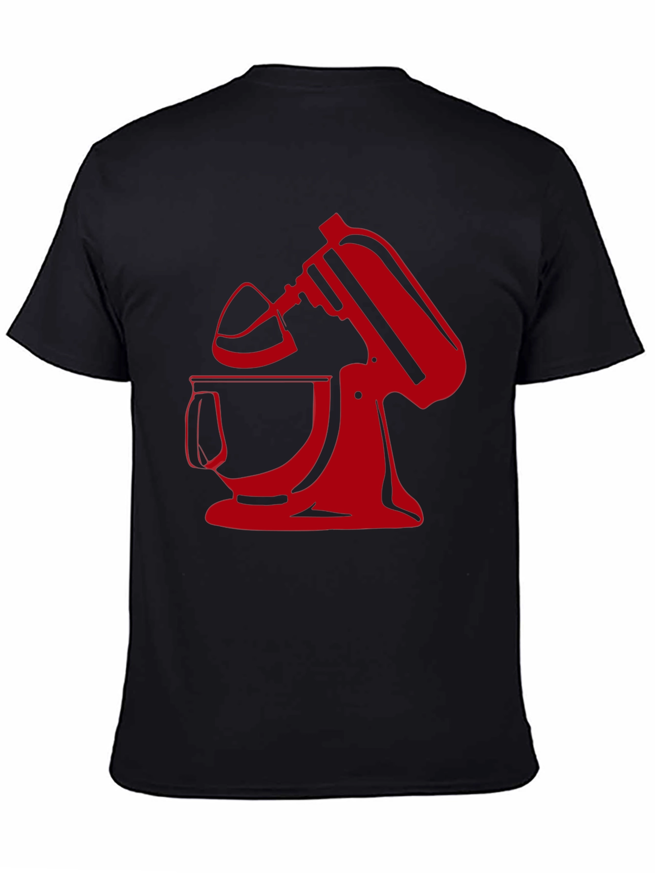 Black Red Mixer Graphic T-Shirt - Baking Enthusiast Apparel view 4