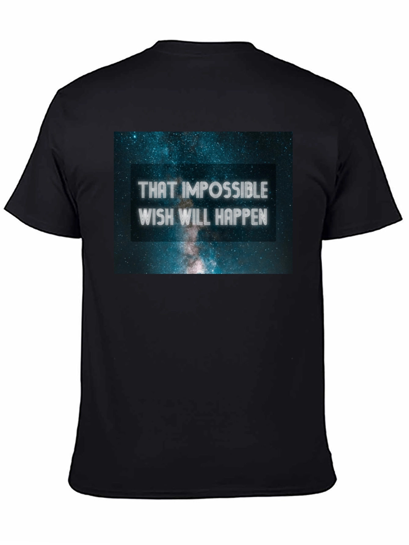 Black Impossible Wish Tee - Galaxy Dream view 4