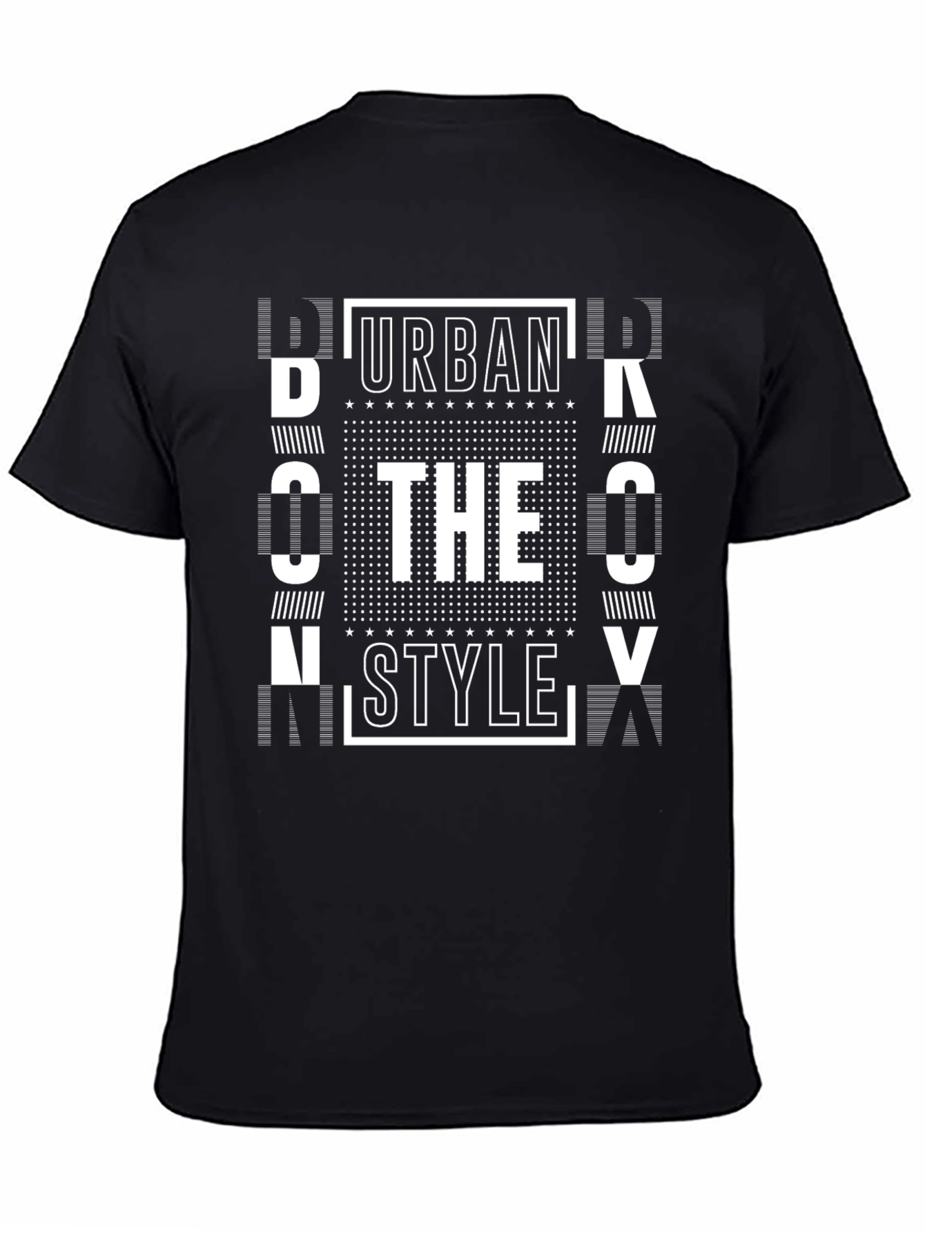 Black Urban Style Graphic Print Black T-Shirt view 4