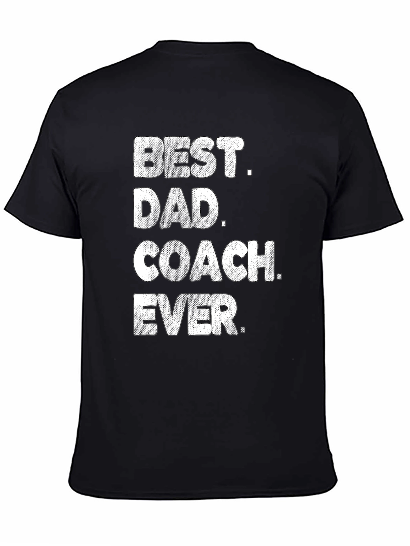 Black Best Dad Coach Ever T-Shirt - Men's Graphic Tee view 4