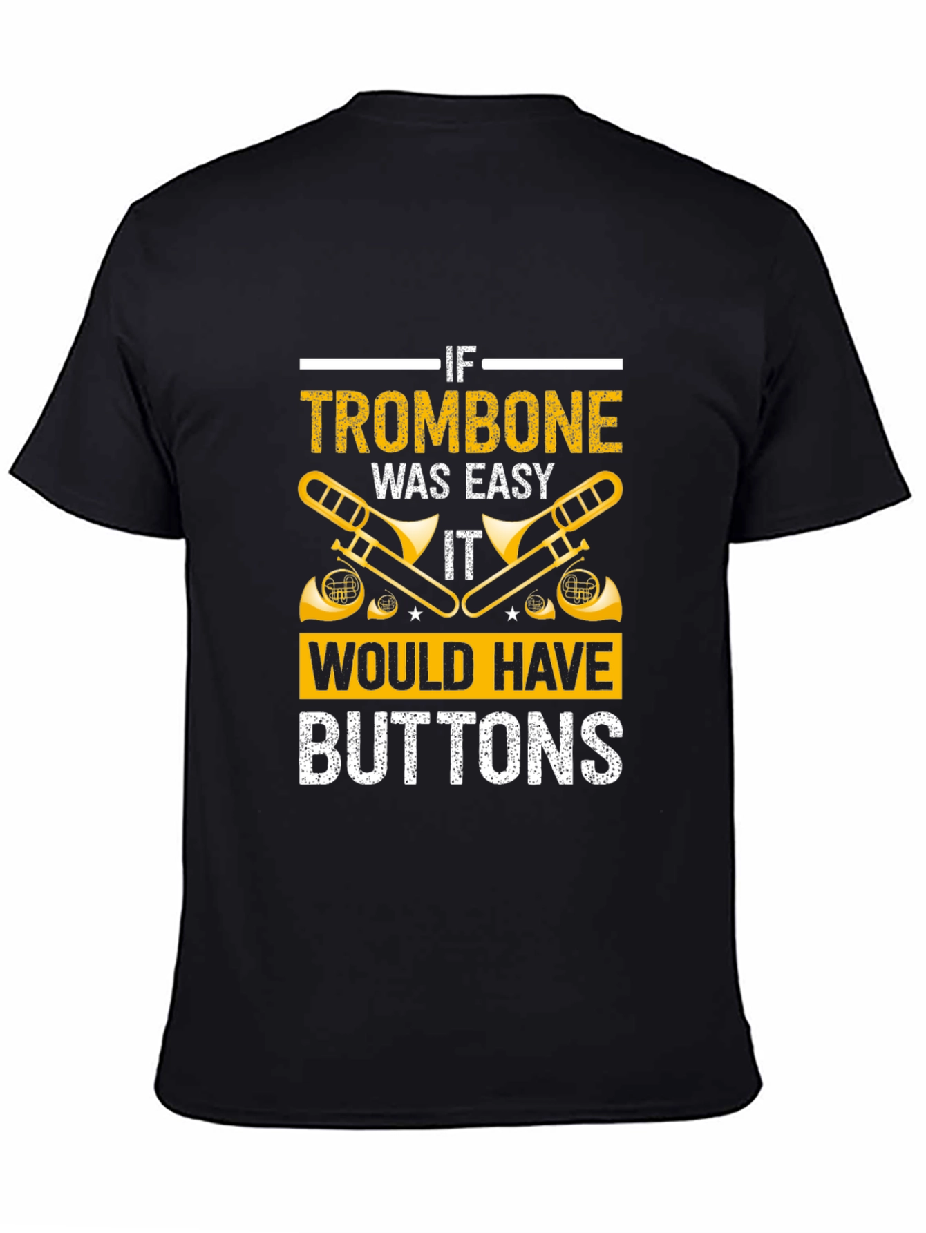 Trombone Easy Buttons T-Shirt - Musician Gift - 4