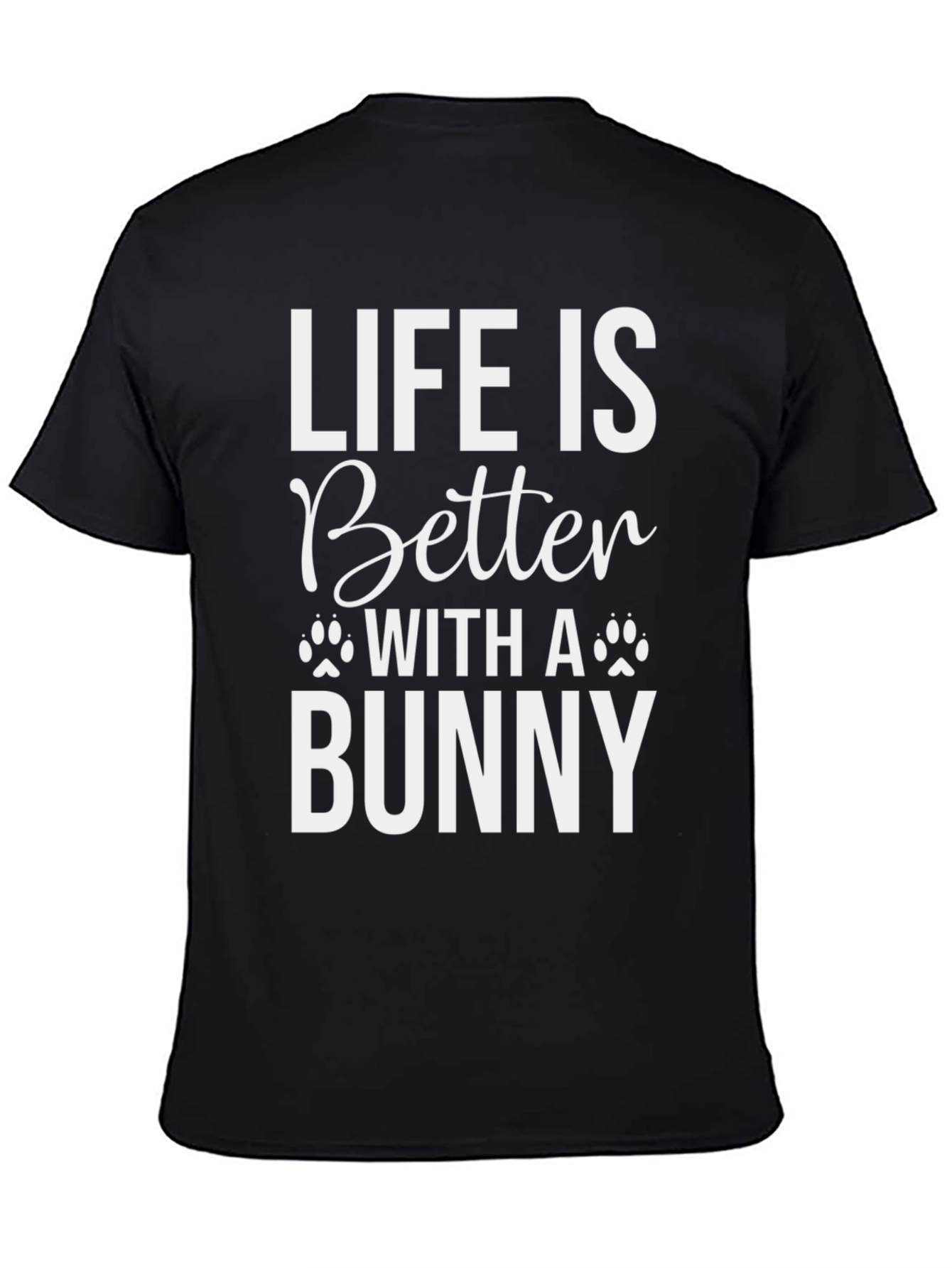 Black Life is Better with a Bunny T-Shirt view 4