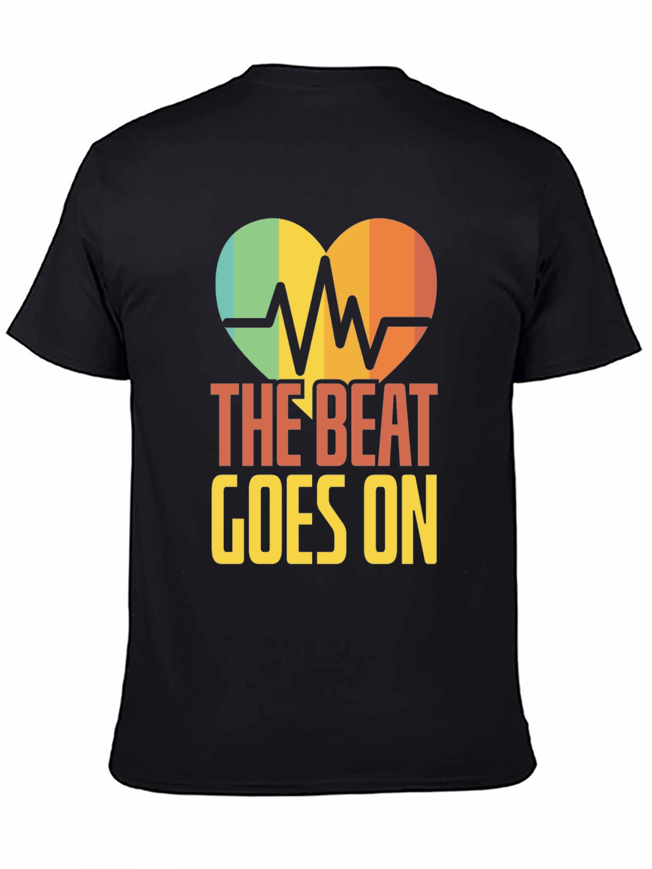Black The Beat Goes On Graphic Tee view 4