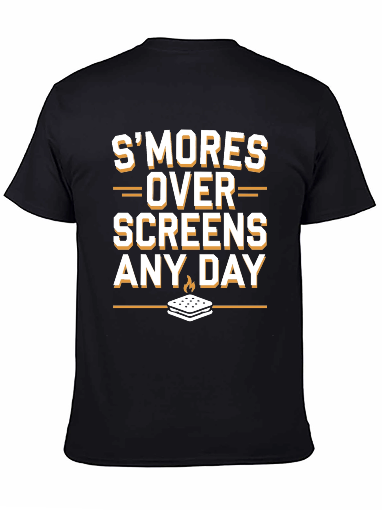 Black S'mores Over Screens Graphic T-Shirt view 4
