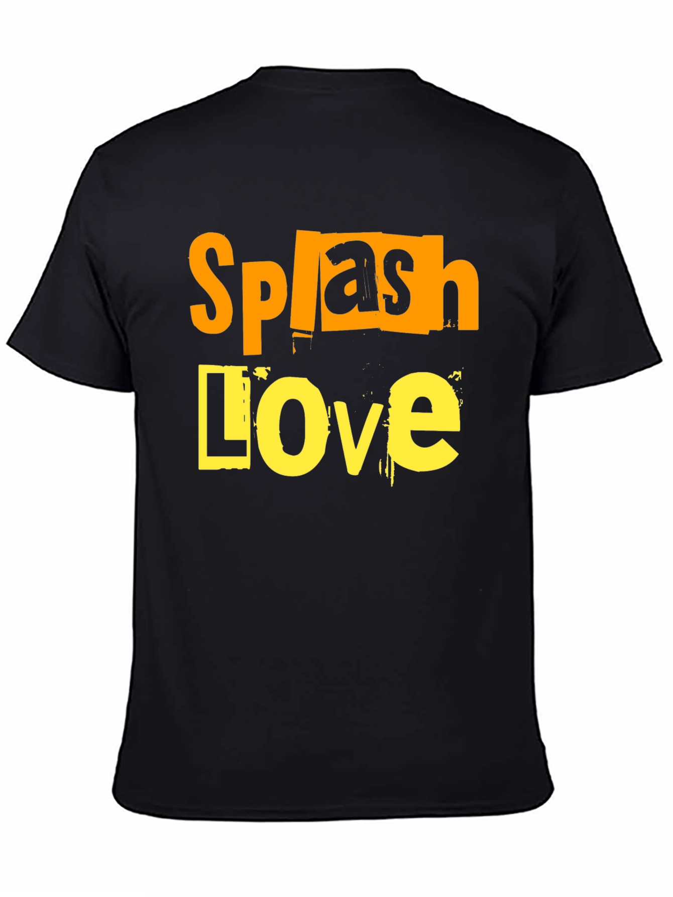 Black Splash Love Graphic Tee - Black Cotton Blend view 4