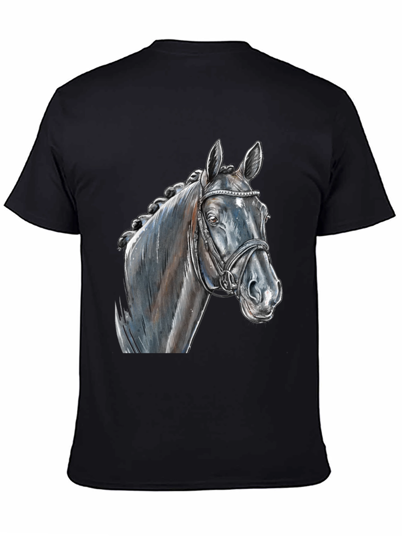 Black Black Horse Graphic Tee - Equestrian Style view 4
