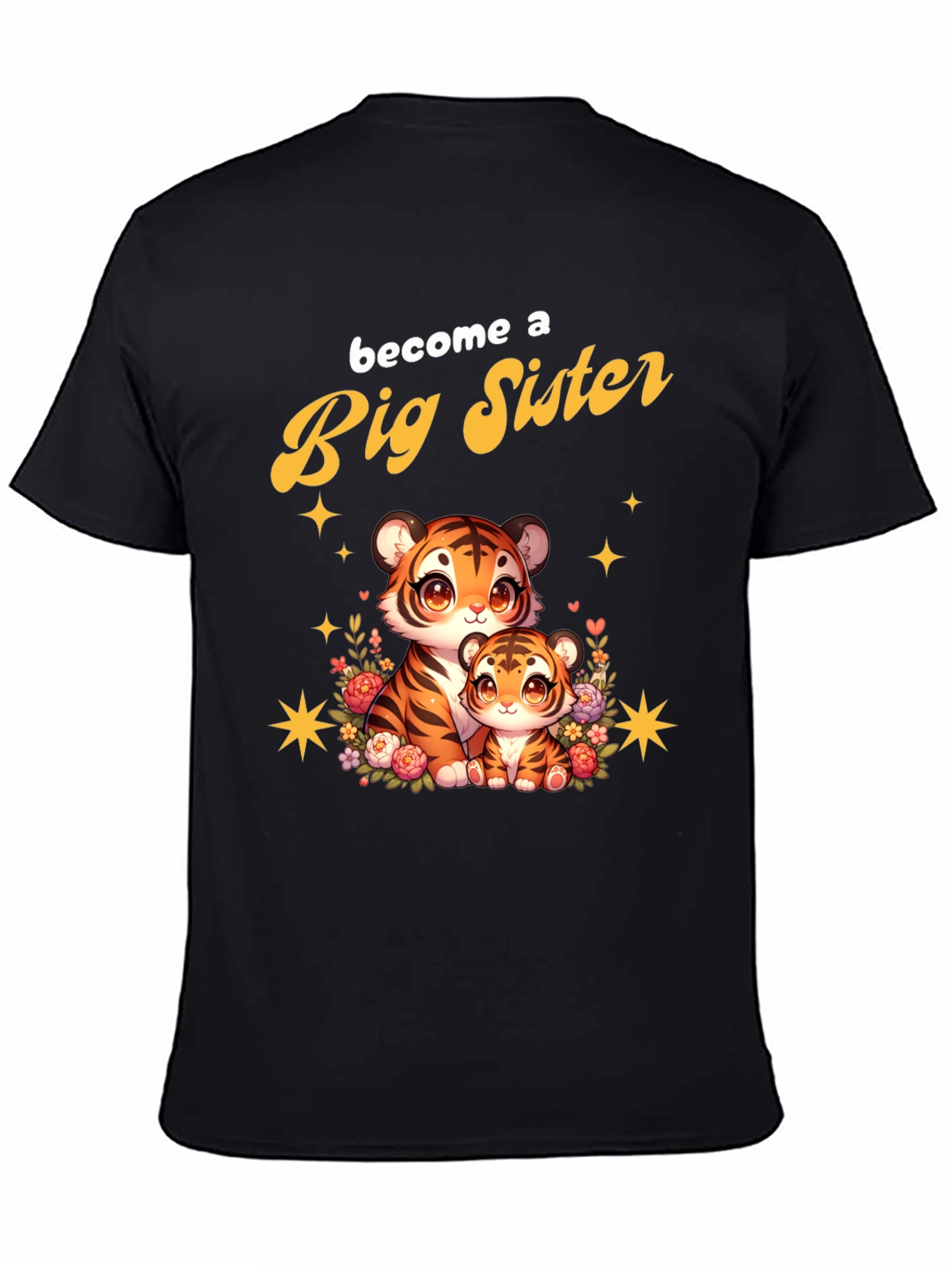 Big Sister Tiger Cub T-Shirt Cute Animal Tee - 4