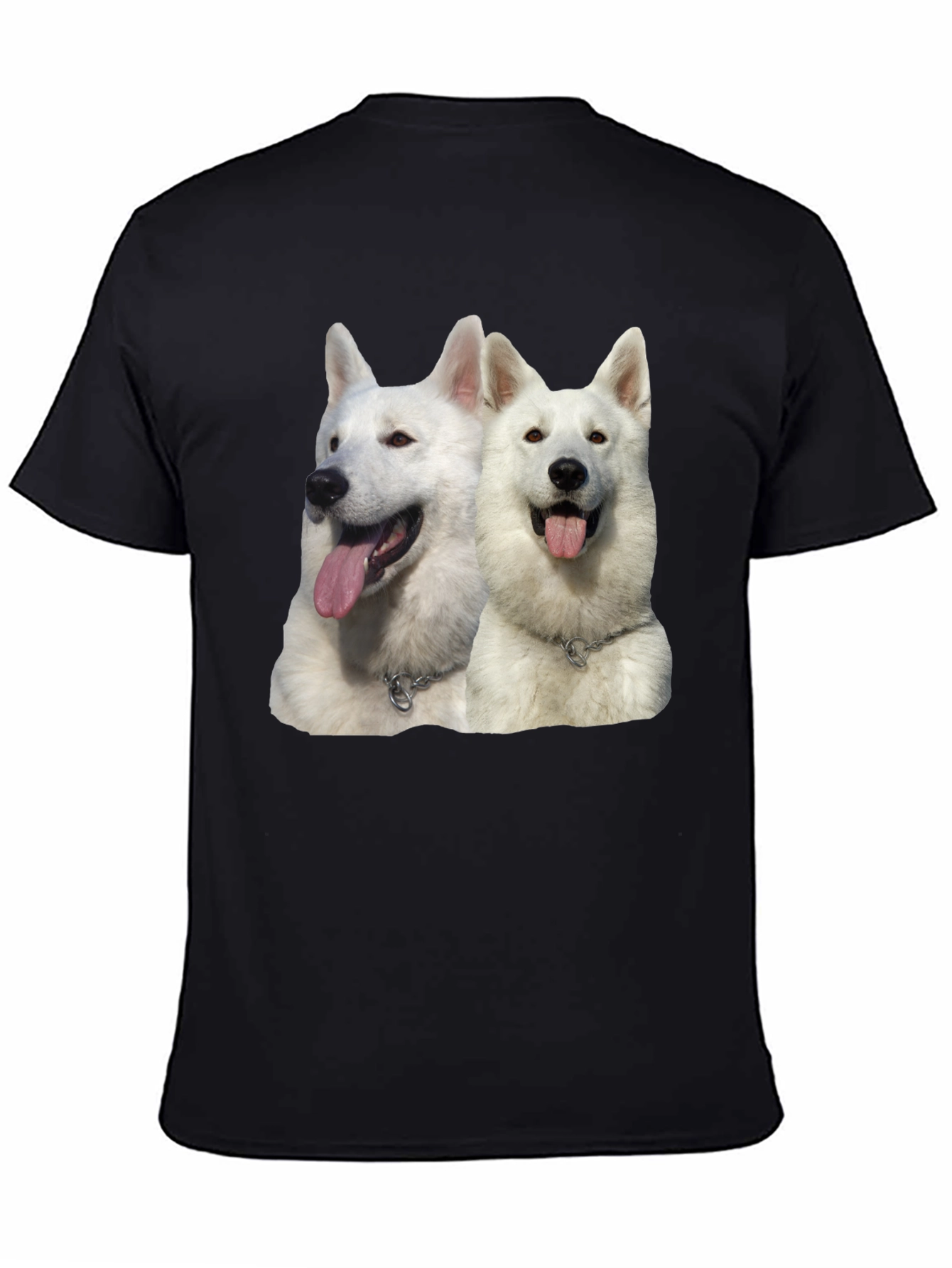 Black White Dog Graphic Black T-Shirt view 4