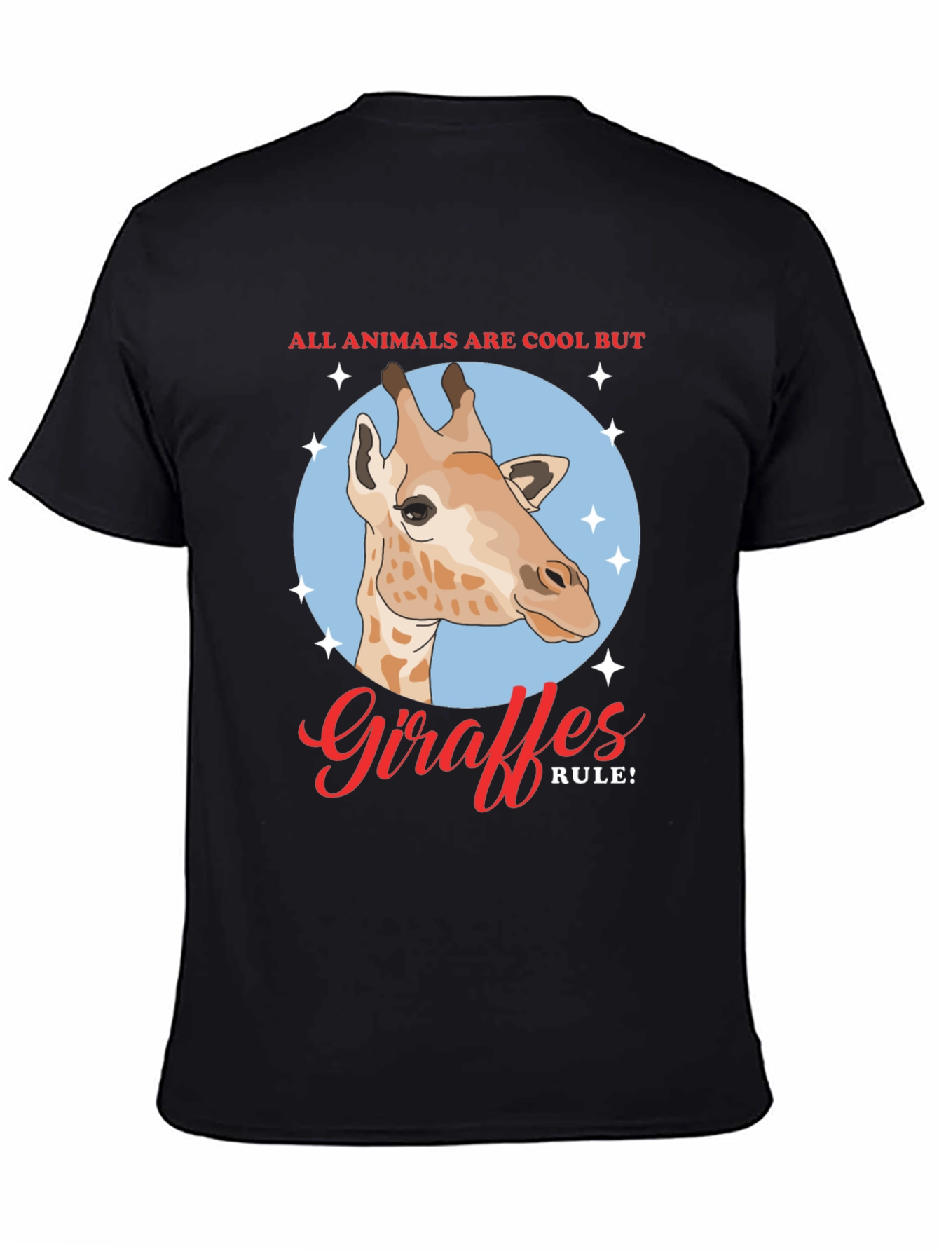 Black Giraffe Rule! Men's Graphic T-Shirt view 4