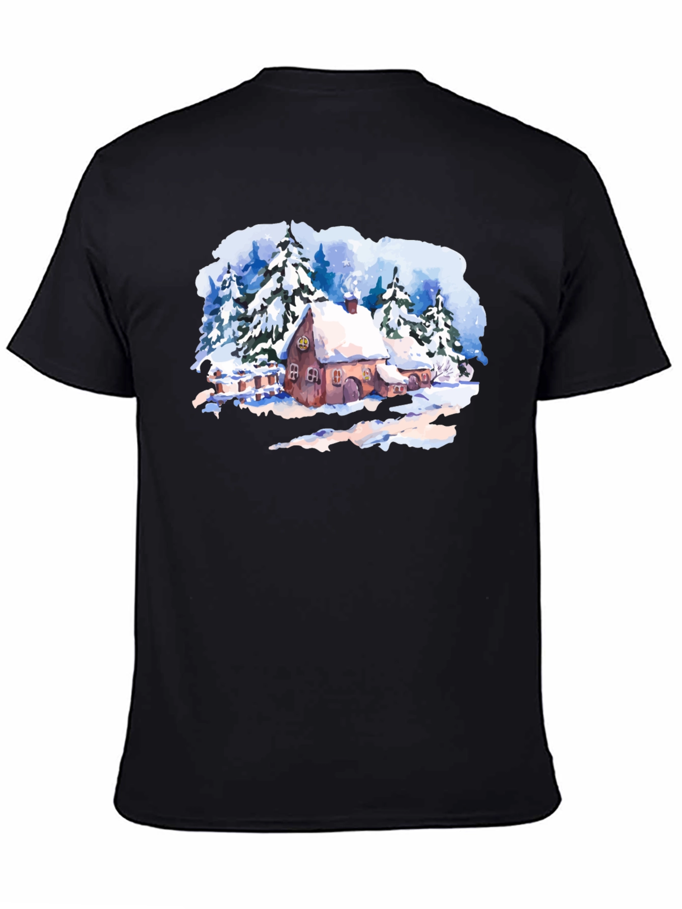 Winter Cabin Graphic T-Shirt - 4