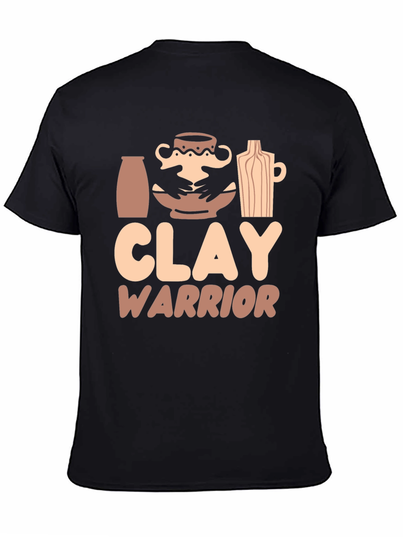 Black Clay Warrior Graphic T-Shirt - Pottery Lover Gift view 4