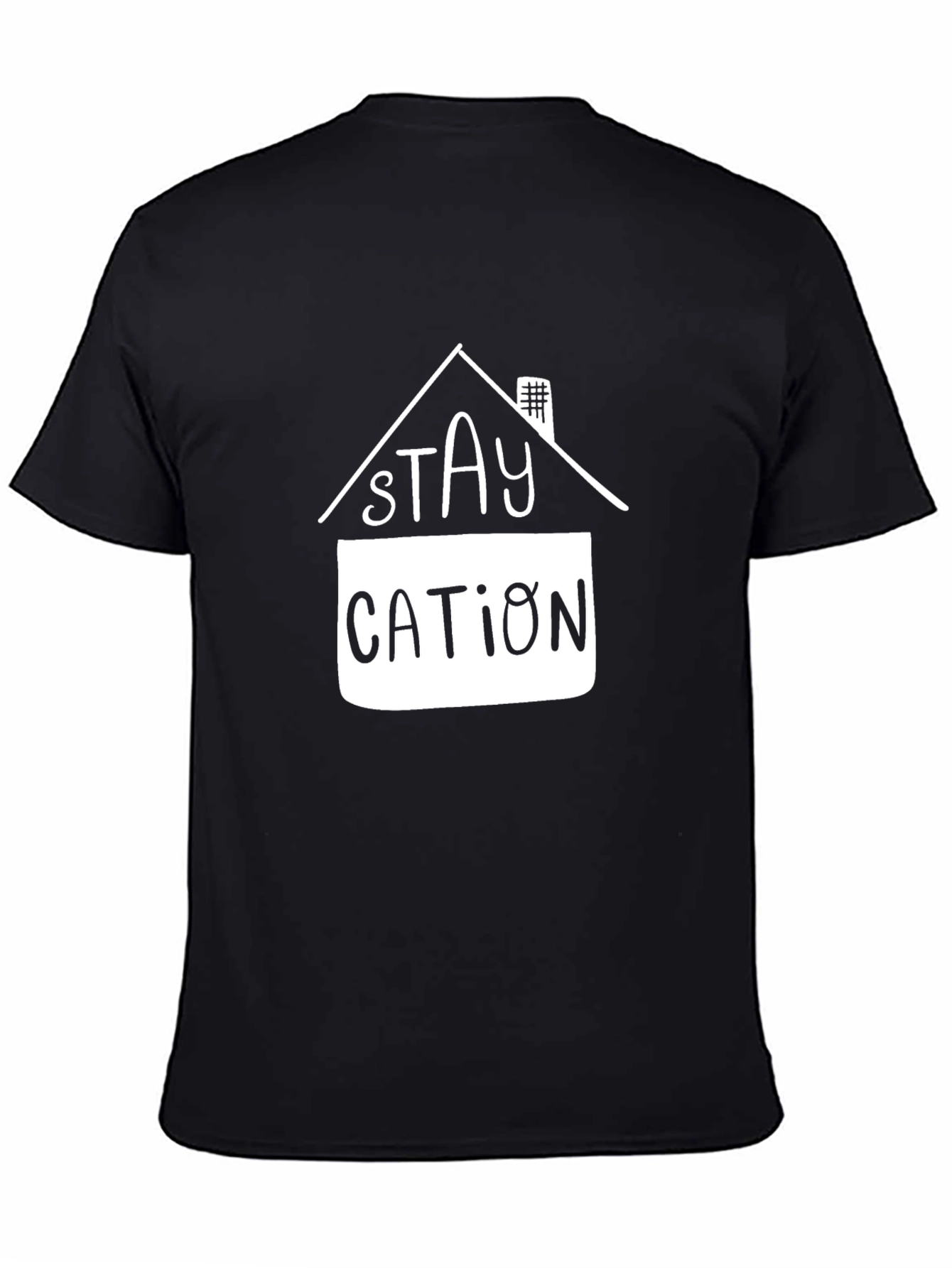 Black Staycation Graphic Tee - Relax at Home! view 4