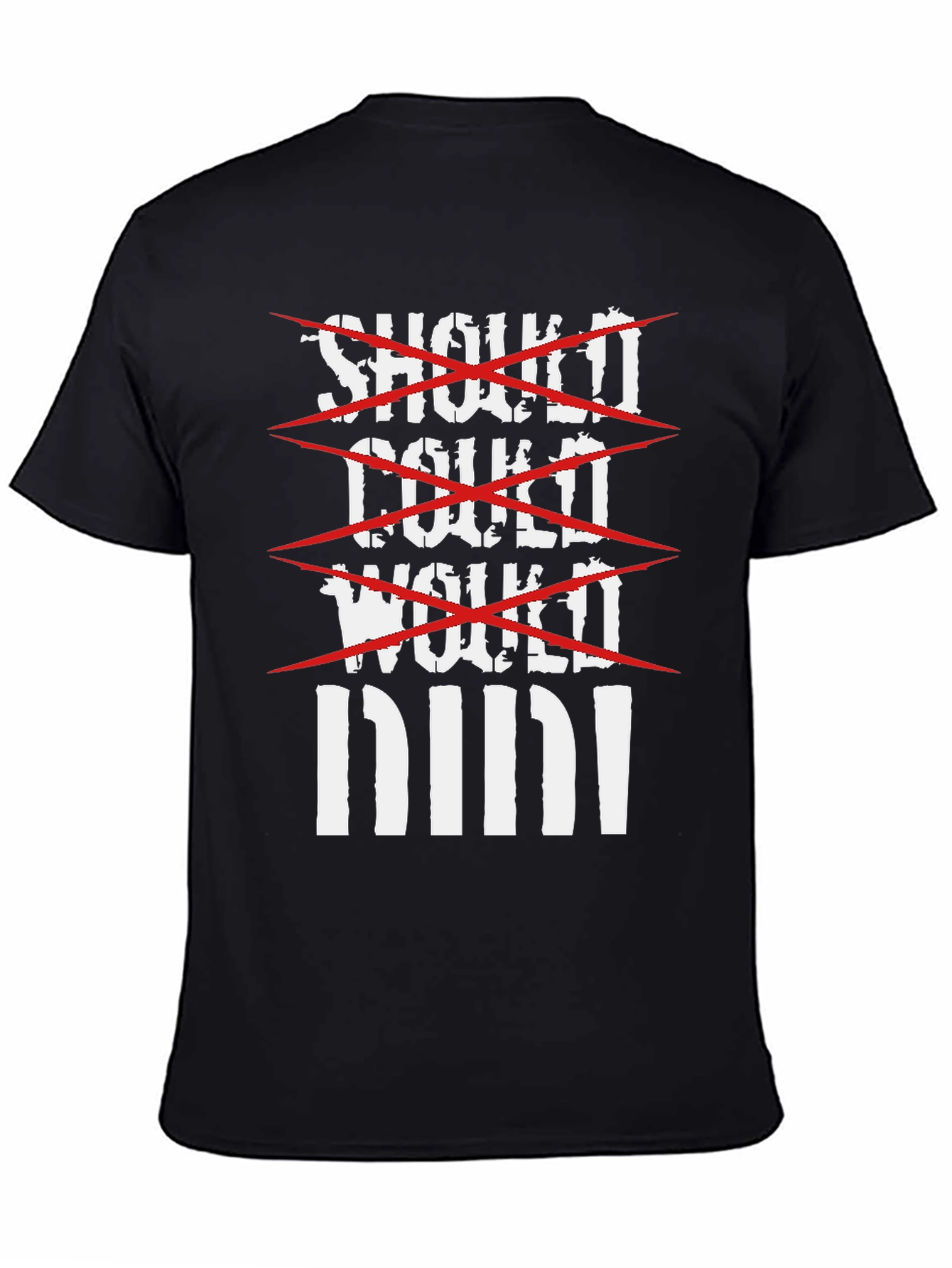 Black Motivational Just Do It T-Shirt view 4