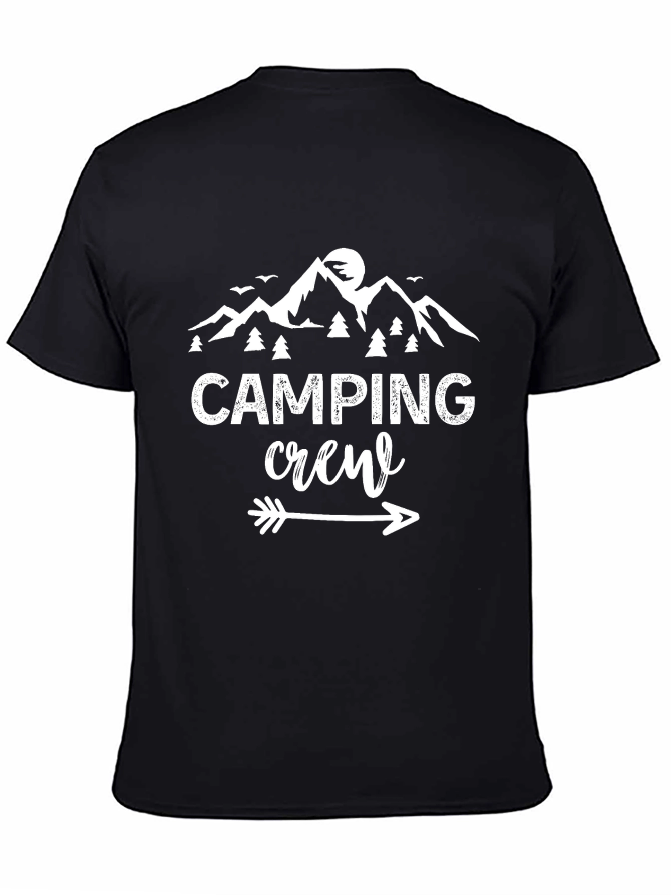 Black Camping Crew Graphic Tee - Adventure Shirt view 4