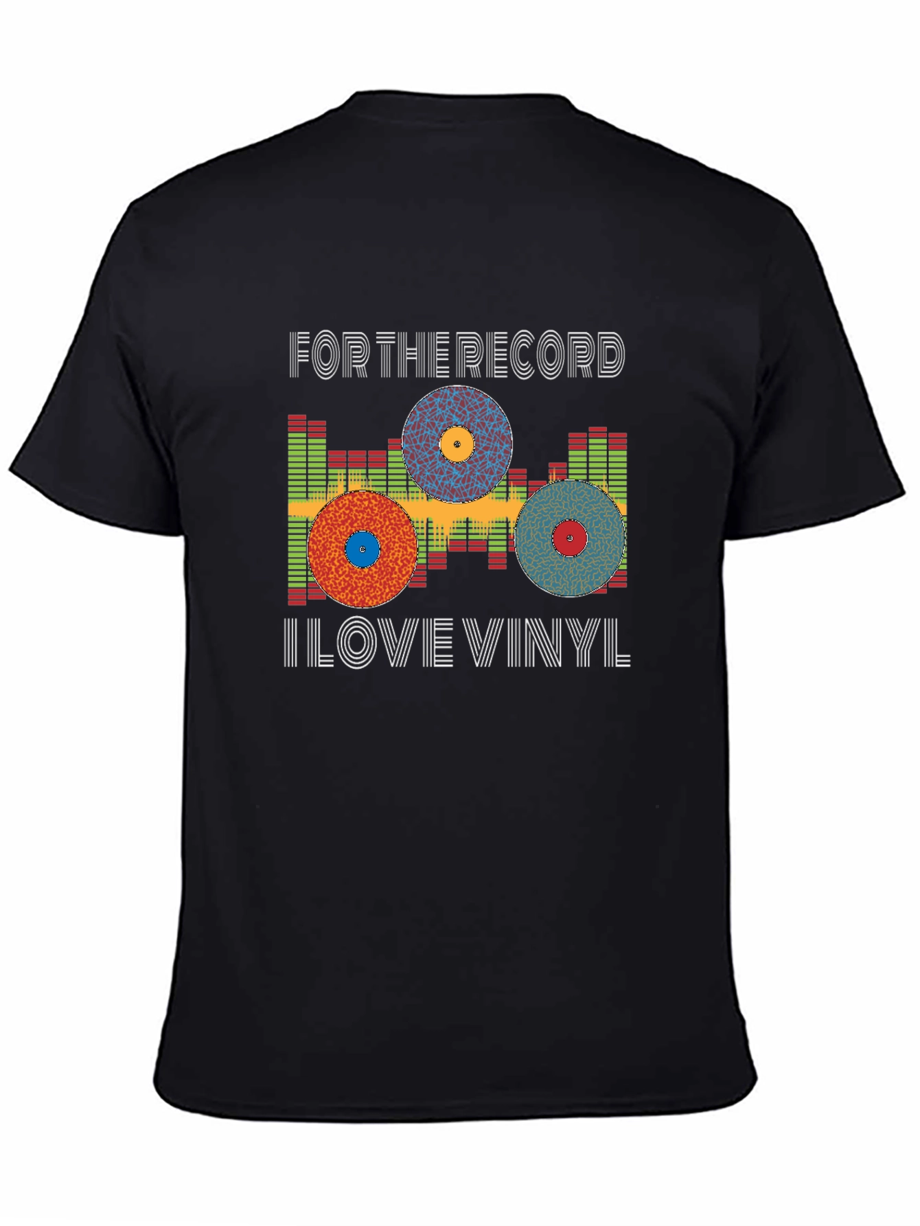 Black For the Record I Love Vinyl Graphic Tee view 4