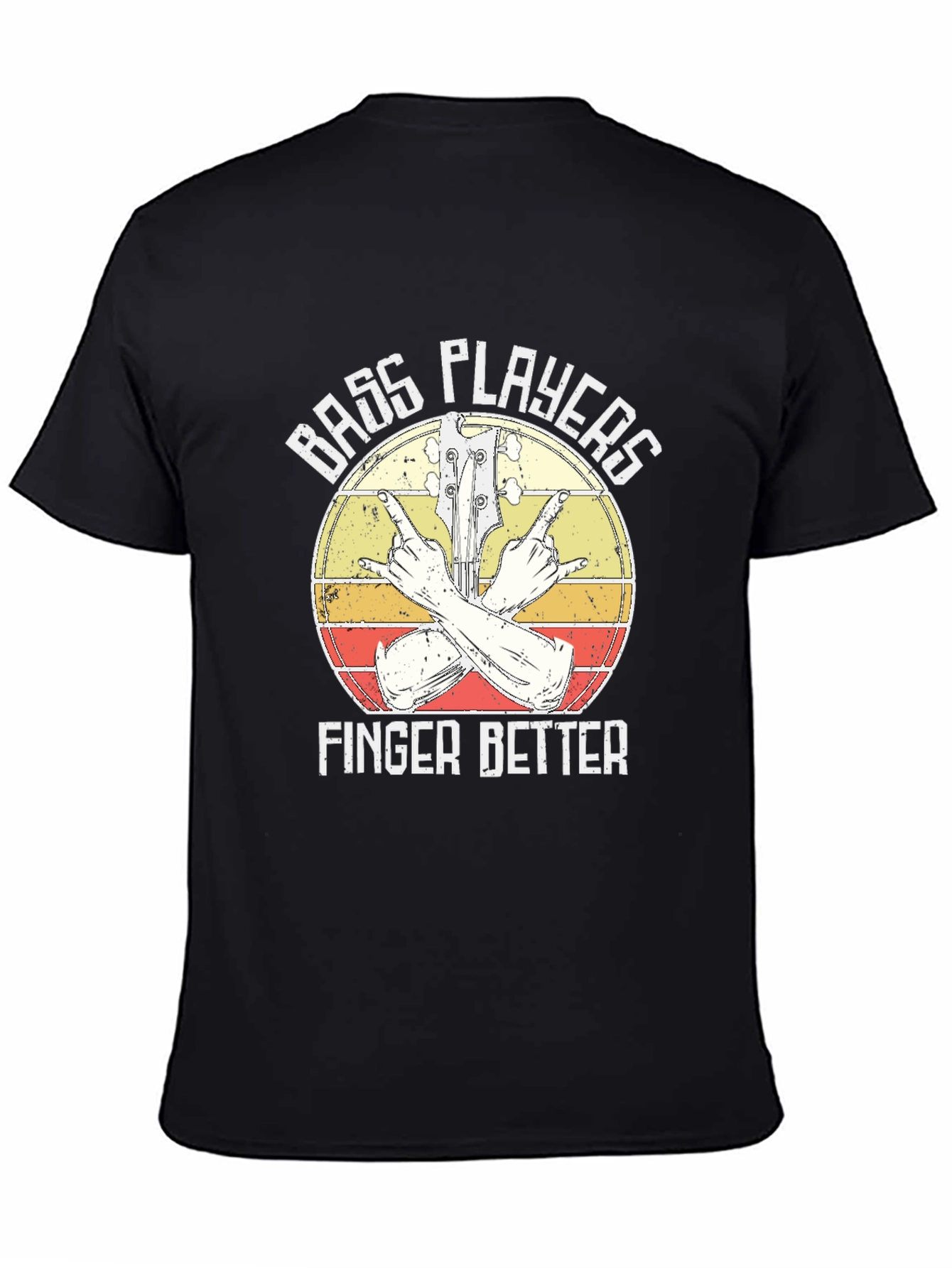 Black Bass Players Finger Better T-Shirt view 4