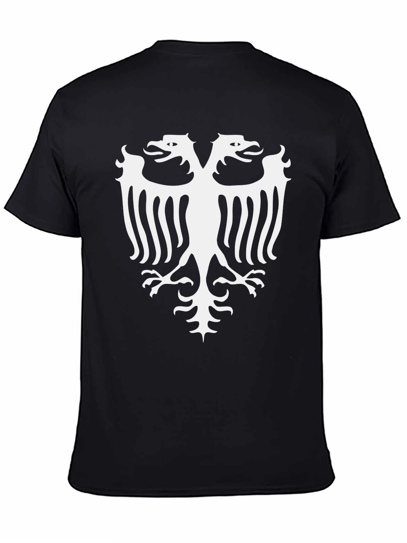 Black Double Headed Eagle Graphic Tee - Black view 4