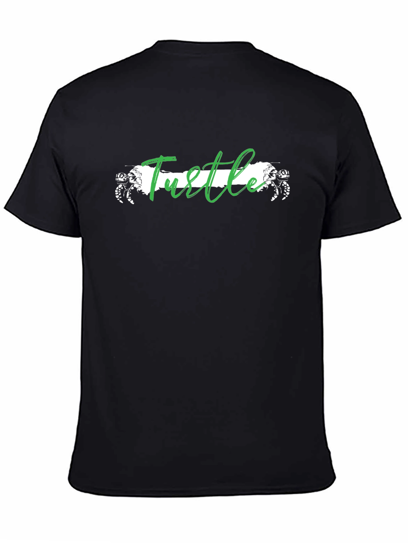 Black Turtle Graphic Tee - Black Cotton T-Shirt view 4
