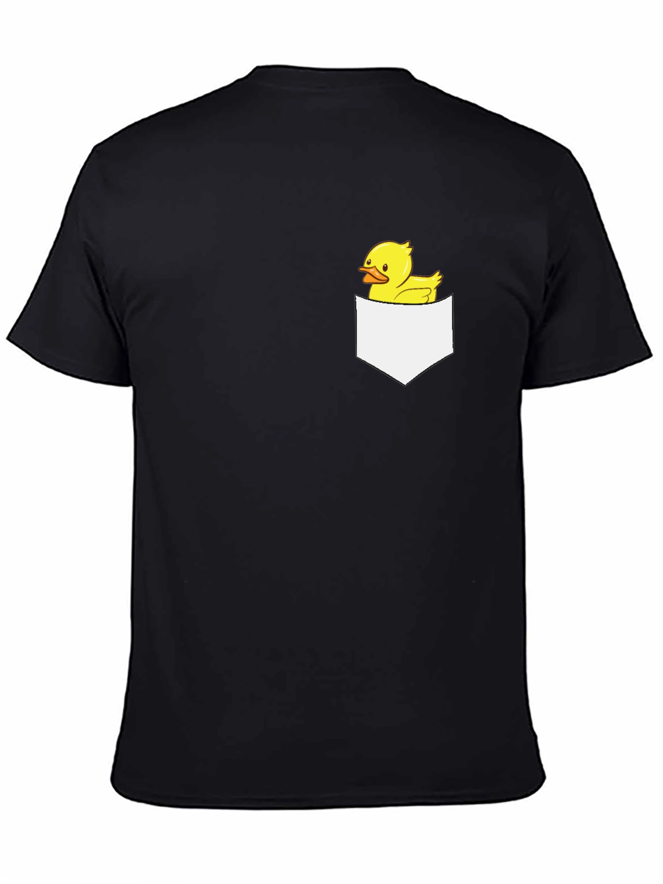Black Duck Pocket Graphic Tee - Black Cotton T-Shirt view 4