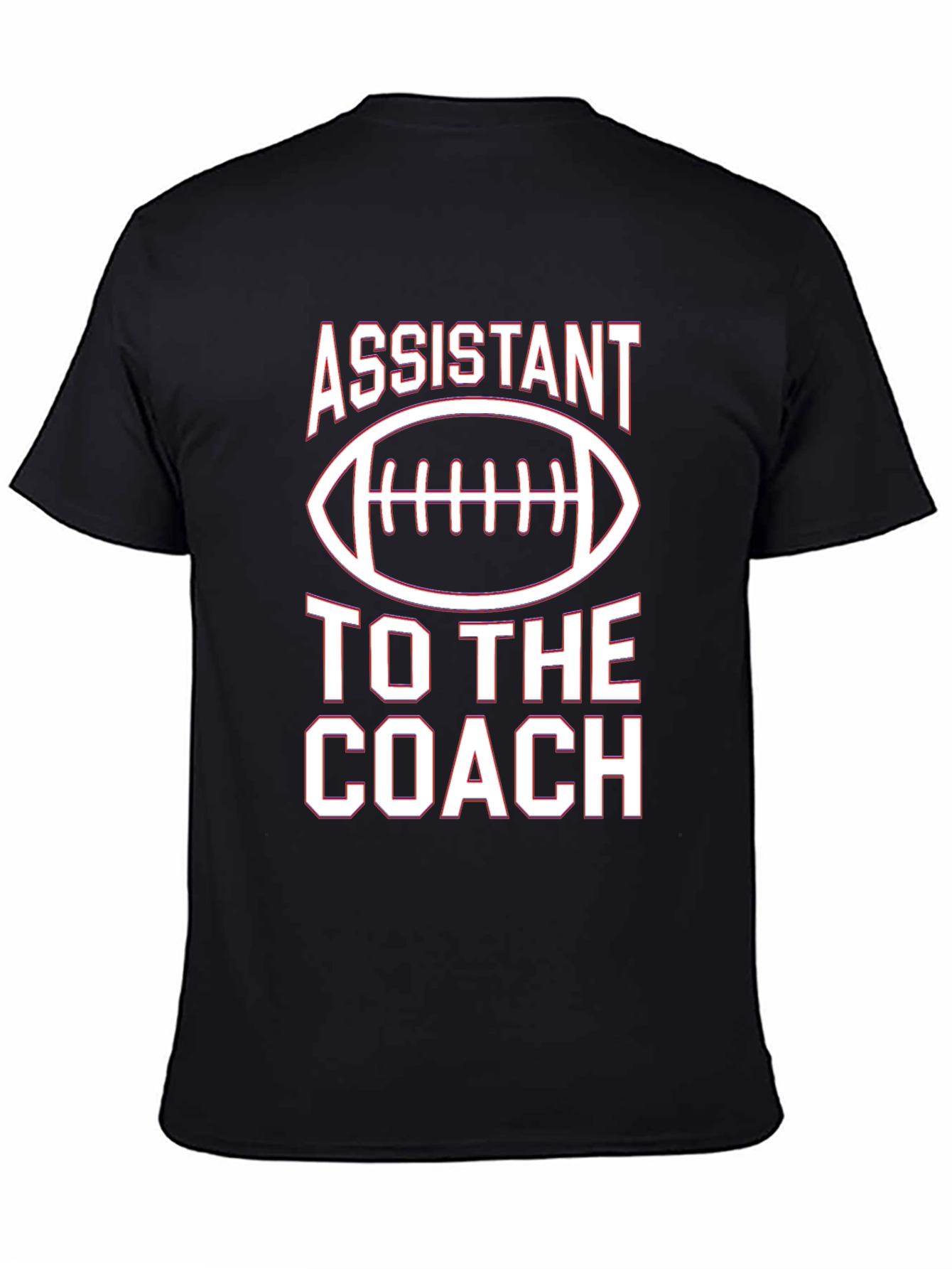 Black Assistant to the Coach Football Graphic Tee view 4