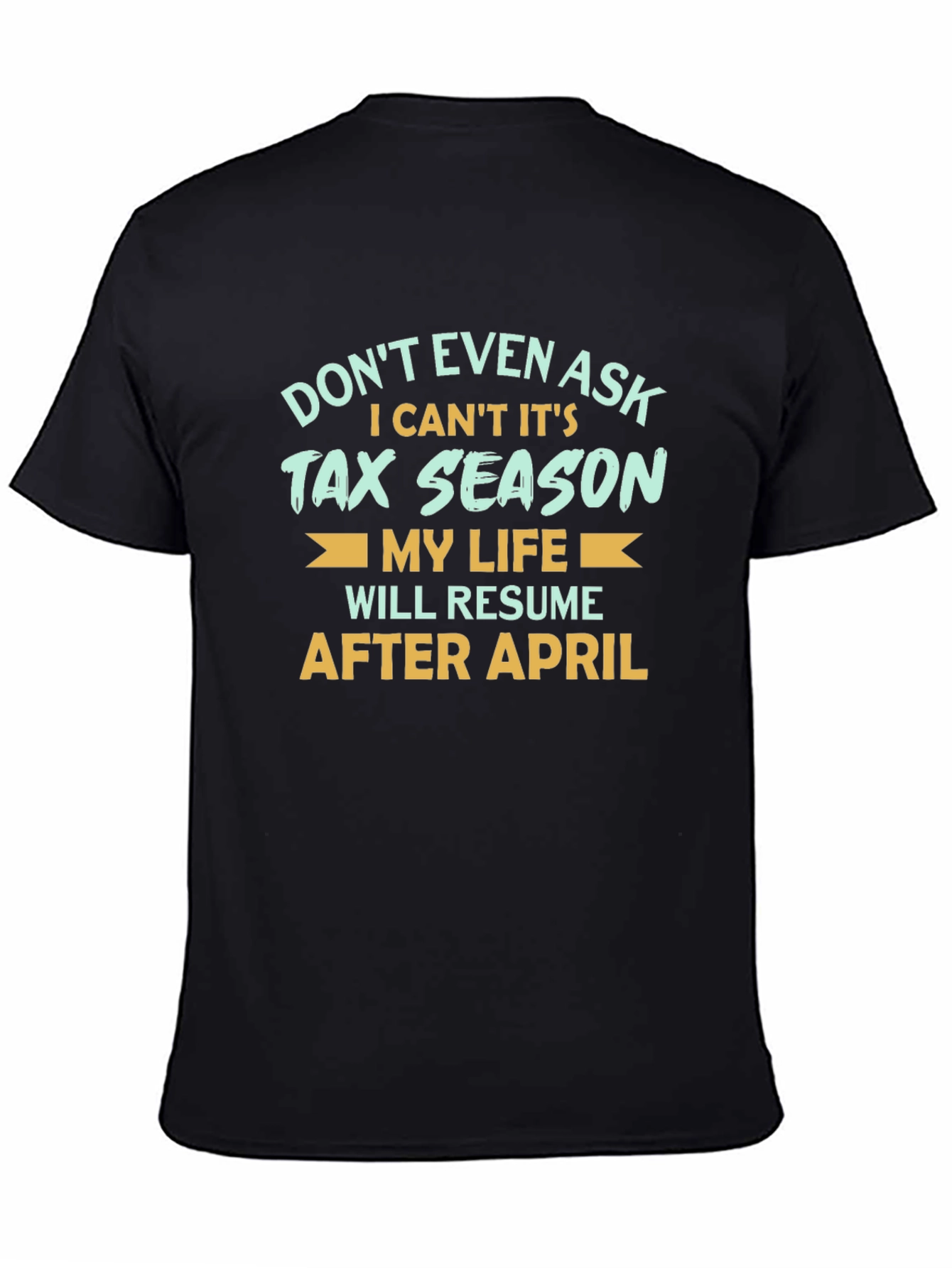 Black Tax Season T-Shirt - "Don't Even Ask!" view 4