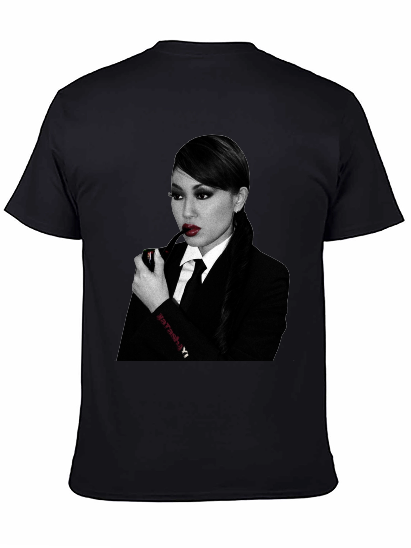 Black Natasha Yi Smoking Pipe Graphic Tee view 4